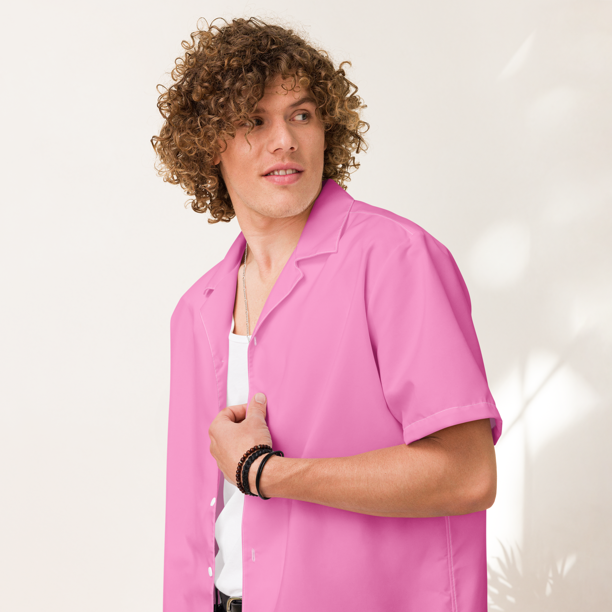 Unisex-Knopfhemd - Tropical Pink