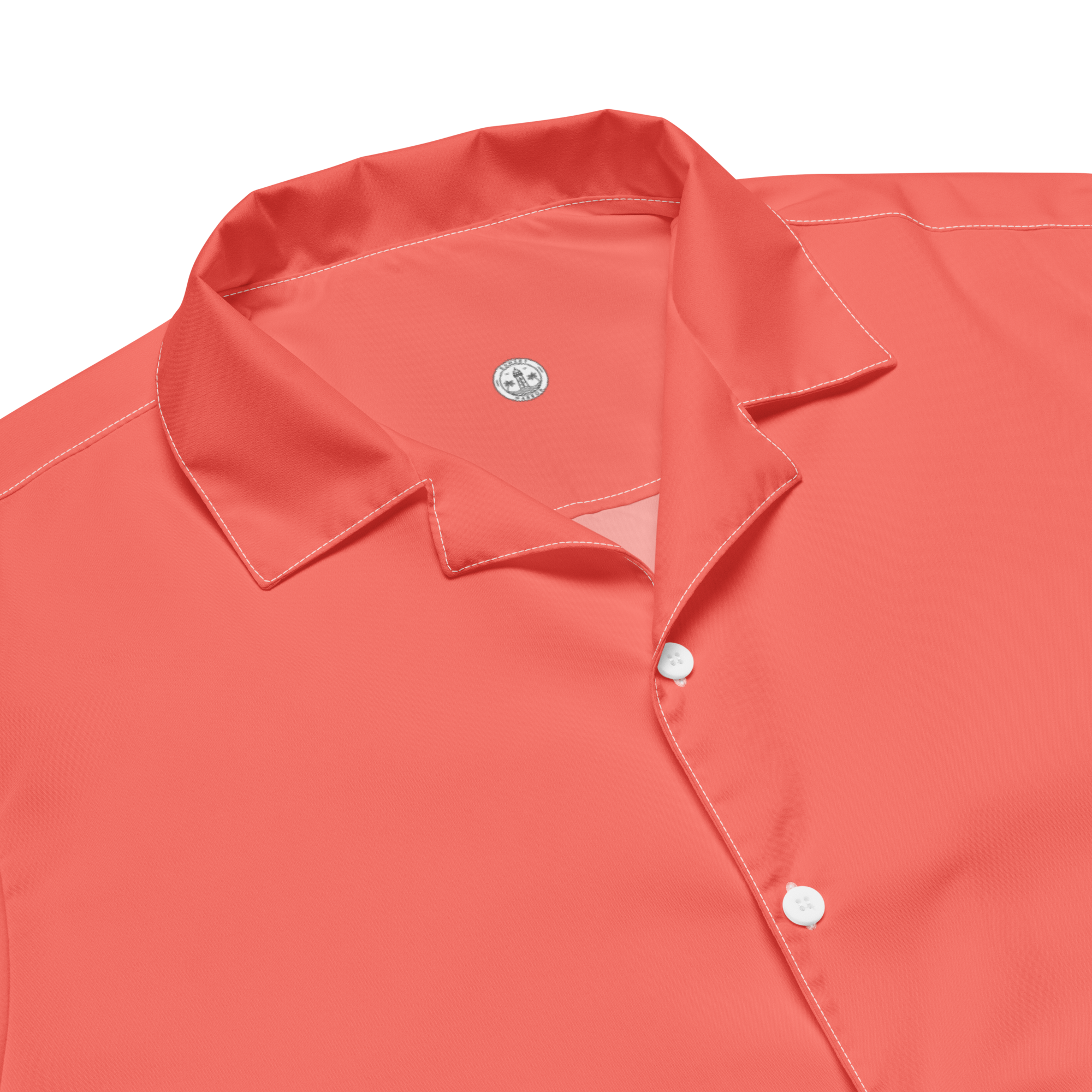 Mens button shirt - Coral Red