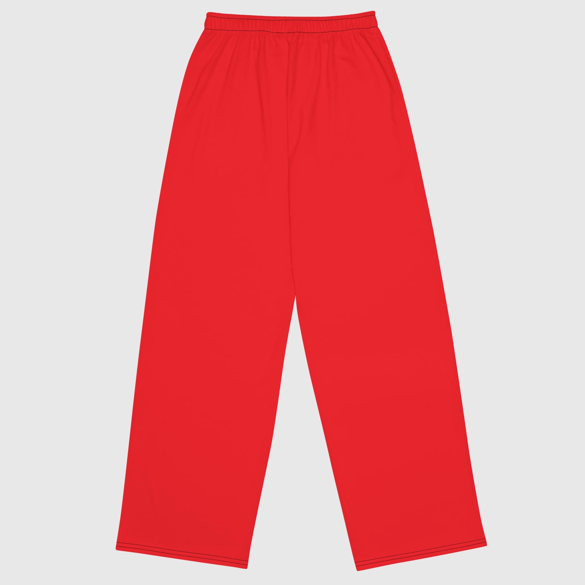 Pantalón ancho unisex con estampado all over - Rojo