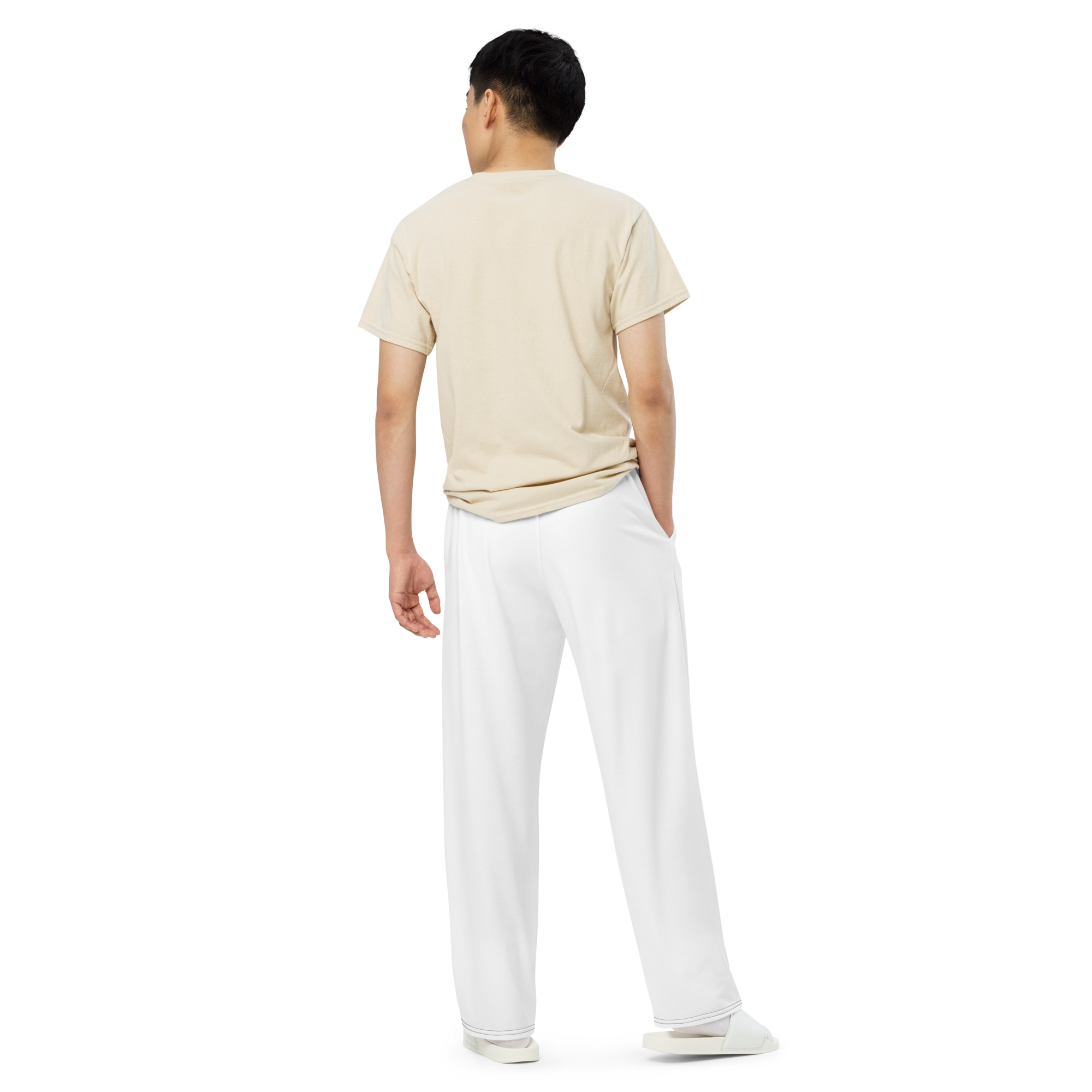 Mens wide-leg pants - Seashell White