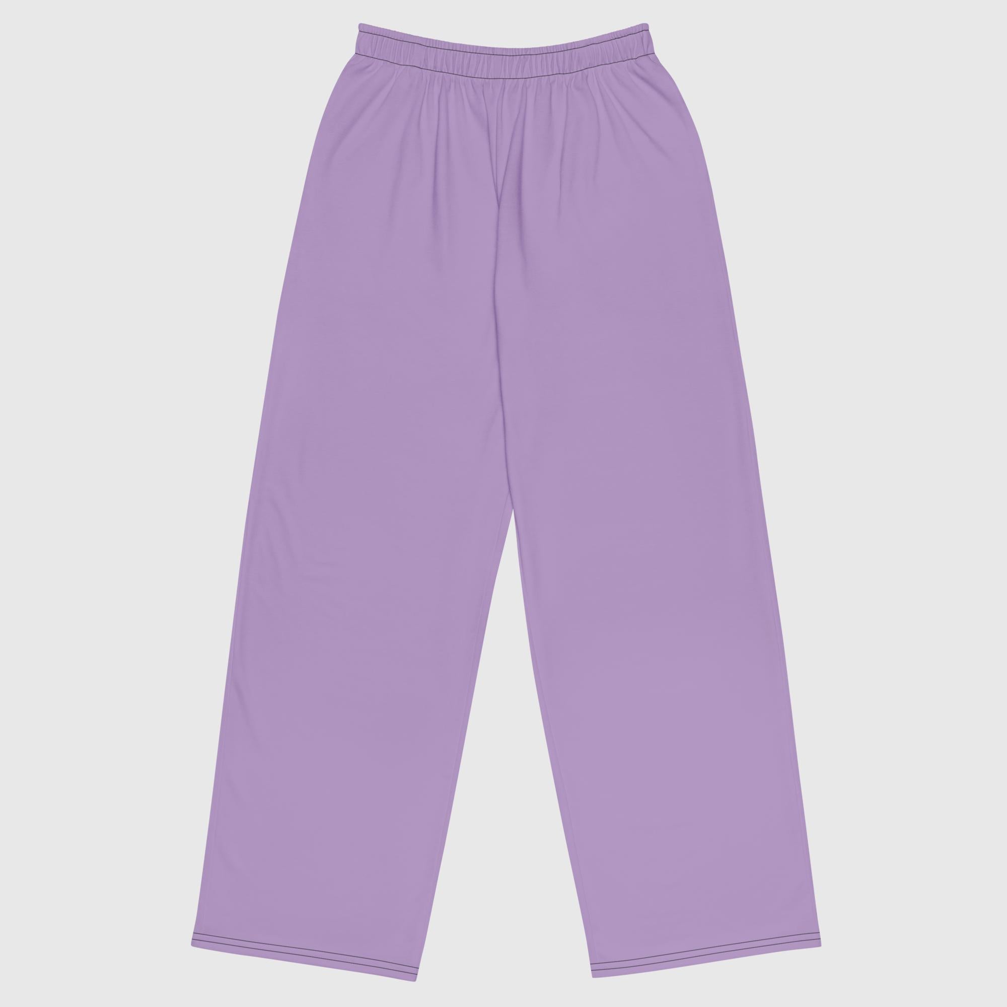 All-over print unisex wide-leg pants - Light Purple