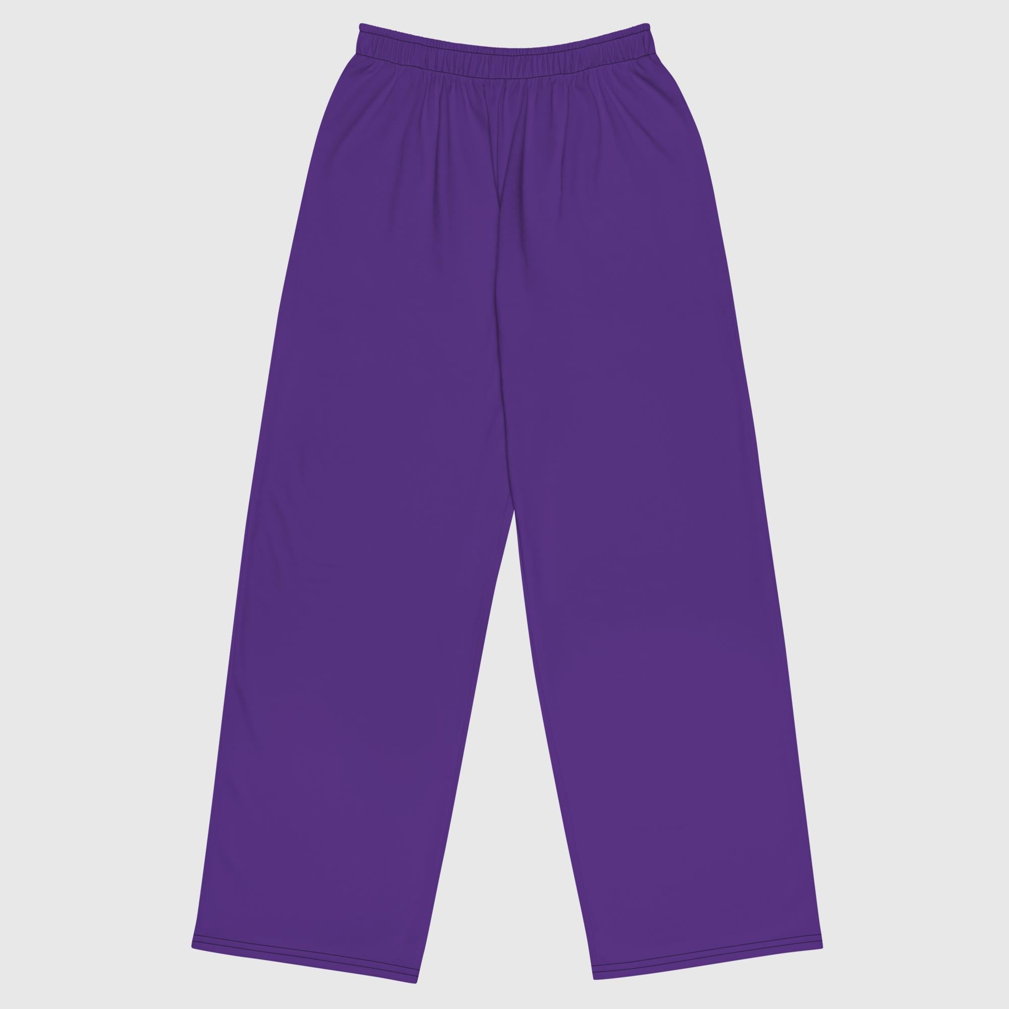 All-over print unisex wide-leg pants - Purple