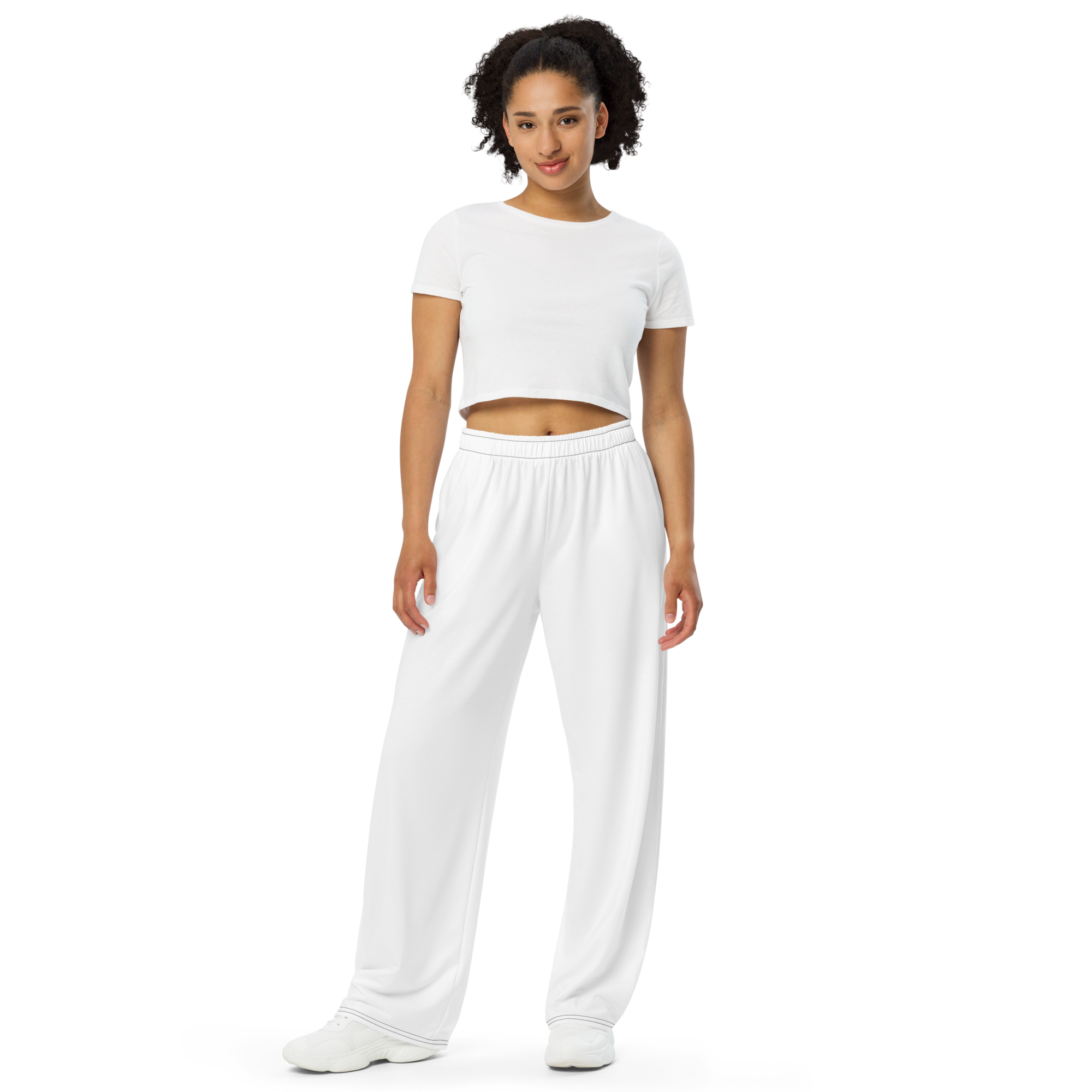 Womens wide-leg pants - Seashell White