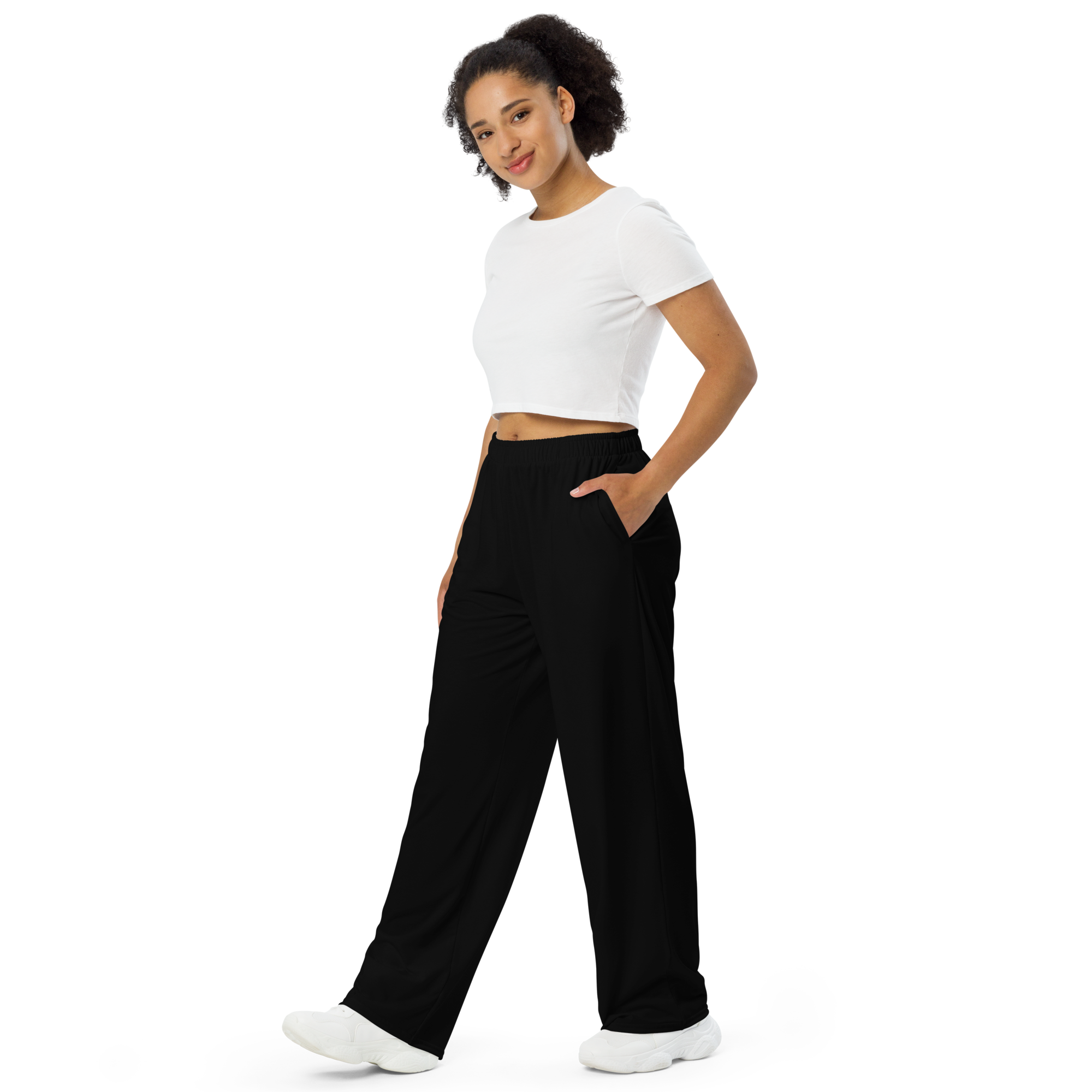 Womens wide-leg pants - Harbor Black