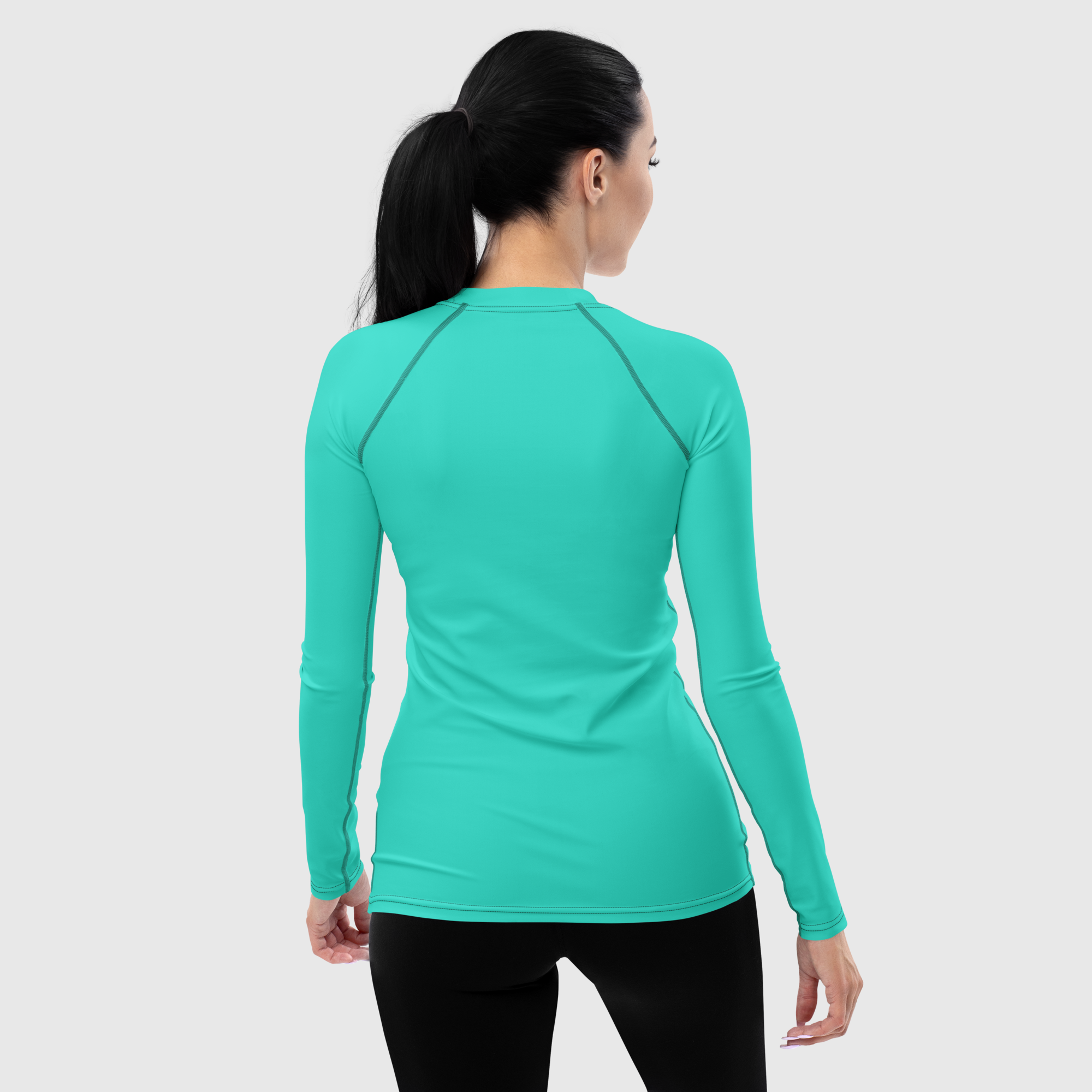 Women's Rash Guard - Lagoon Turquoise