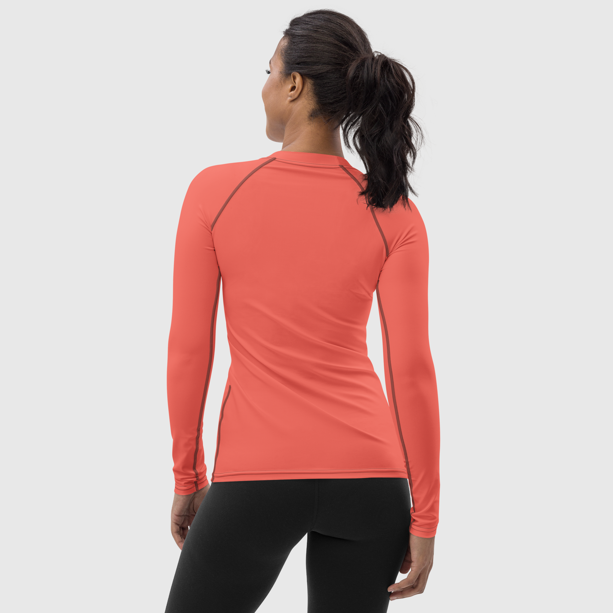 Camiseta de protección contra erupciones para mujer - Sunset Coral