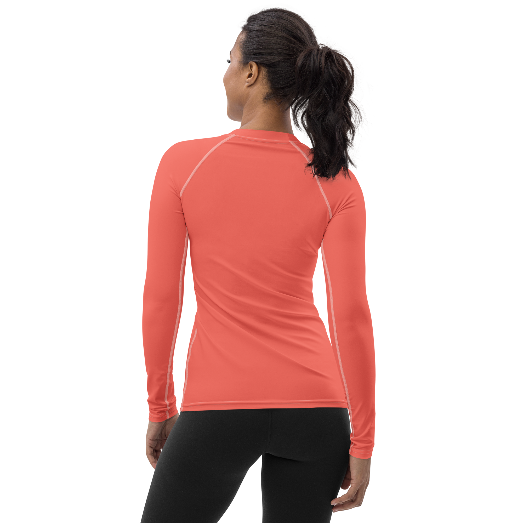 Women's Rash Guard - Sunset Coral