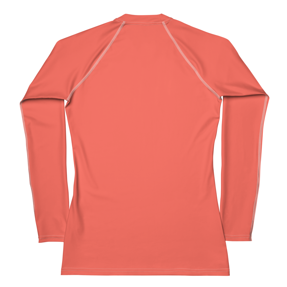 Women's Rash Guard - Coral Red