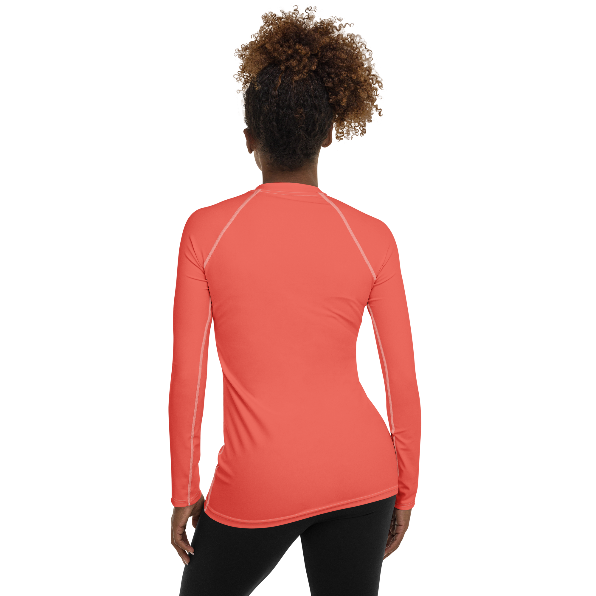 Rashguard für Damen - Sonnenuntergangskoralle