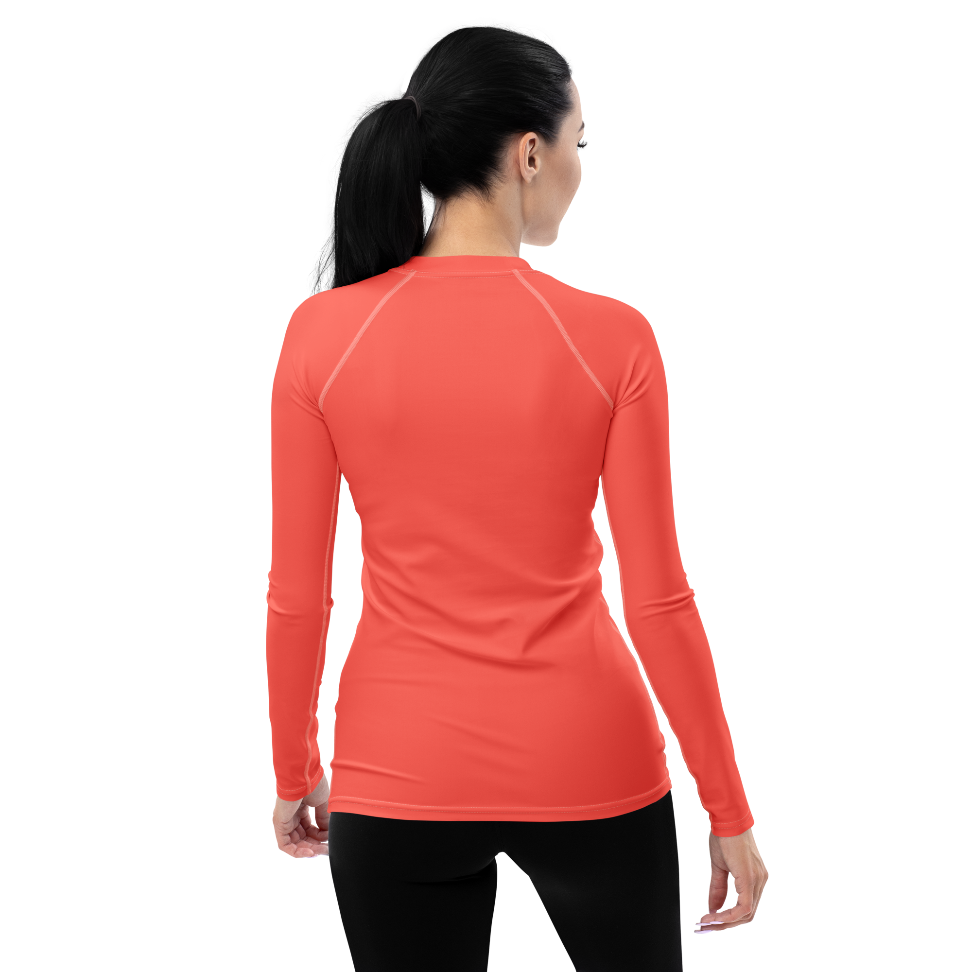 Women's Rash Guard - Sunset Coral