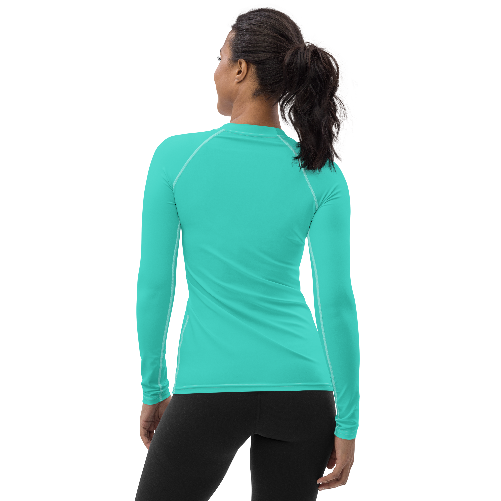 Women's Rash Guard - Lagoon Turquoise