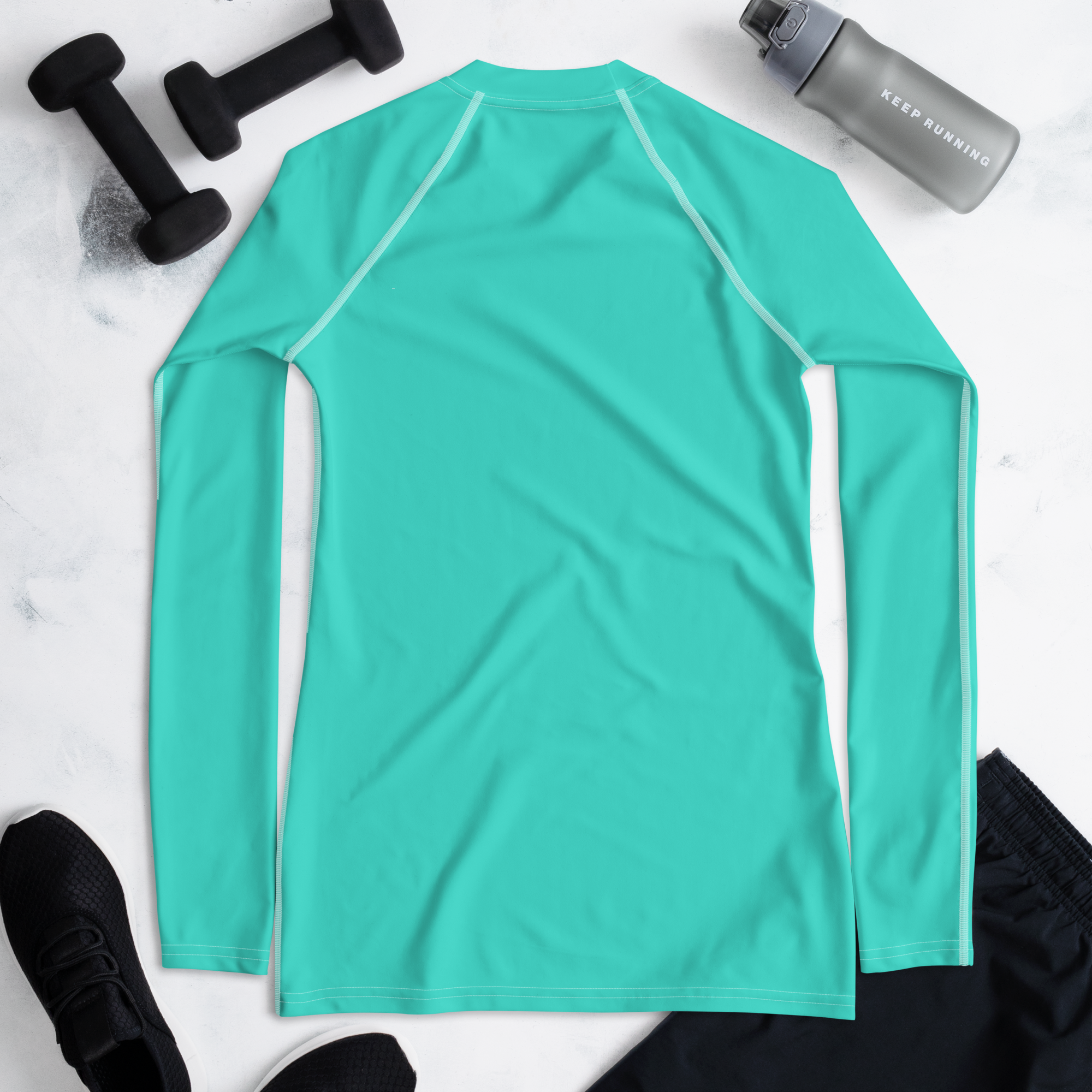 Women's Rash Guard - Lagoon Turquoise