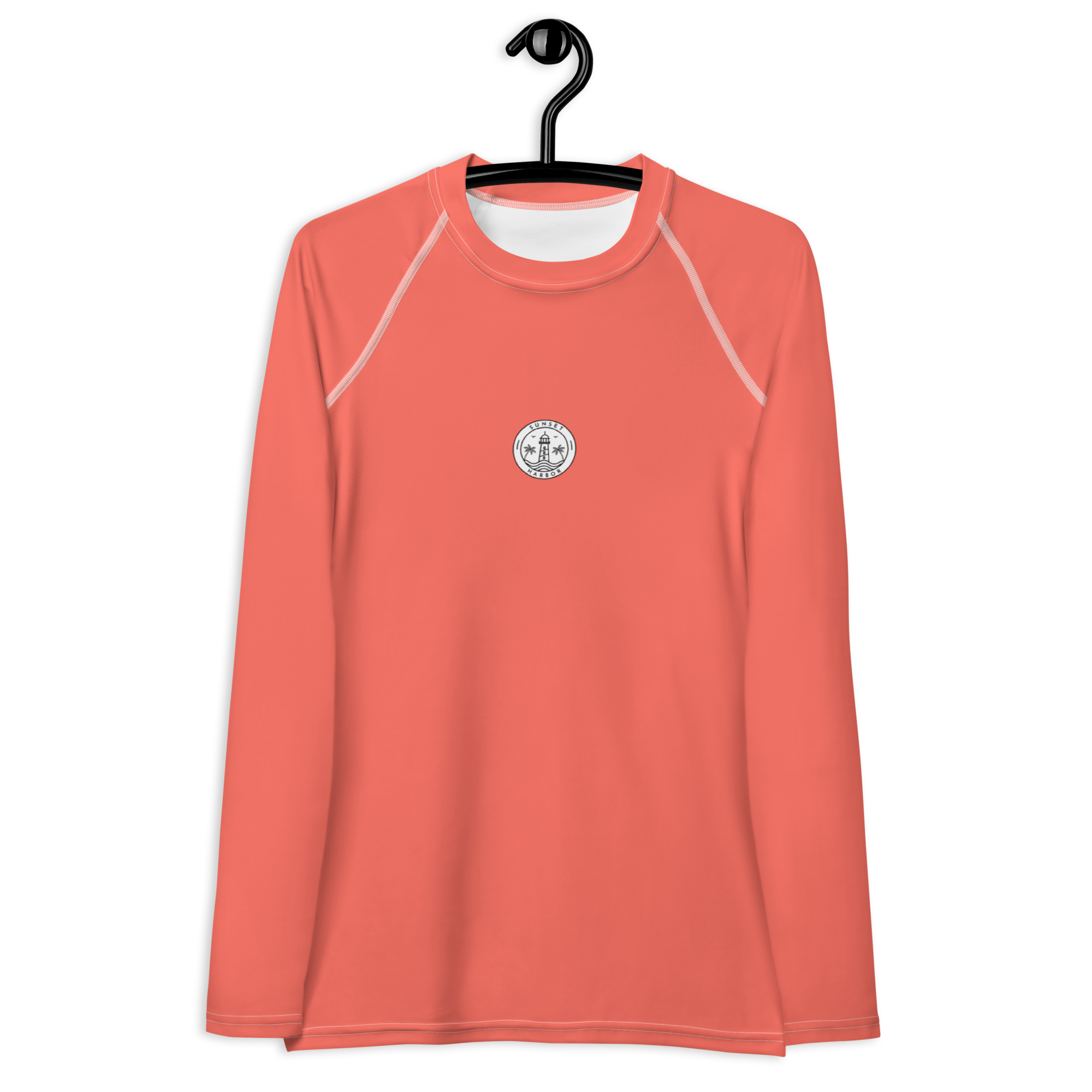 Rashguard für Damen - Sonnenuntergangskoralle