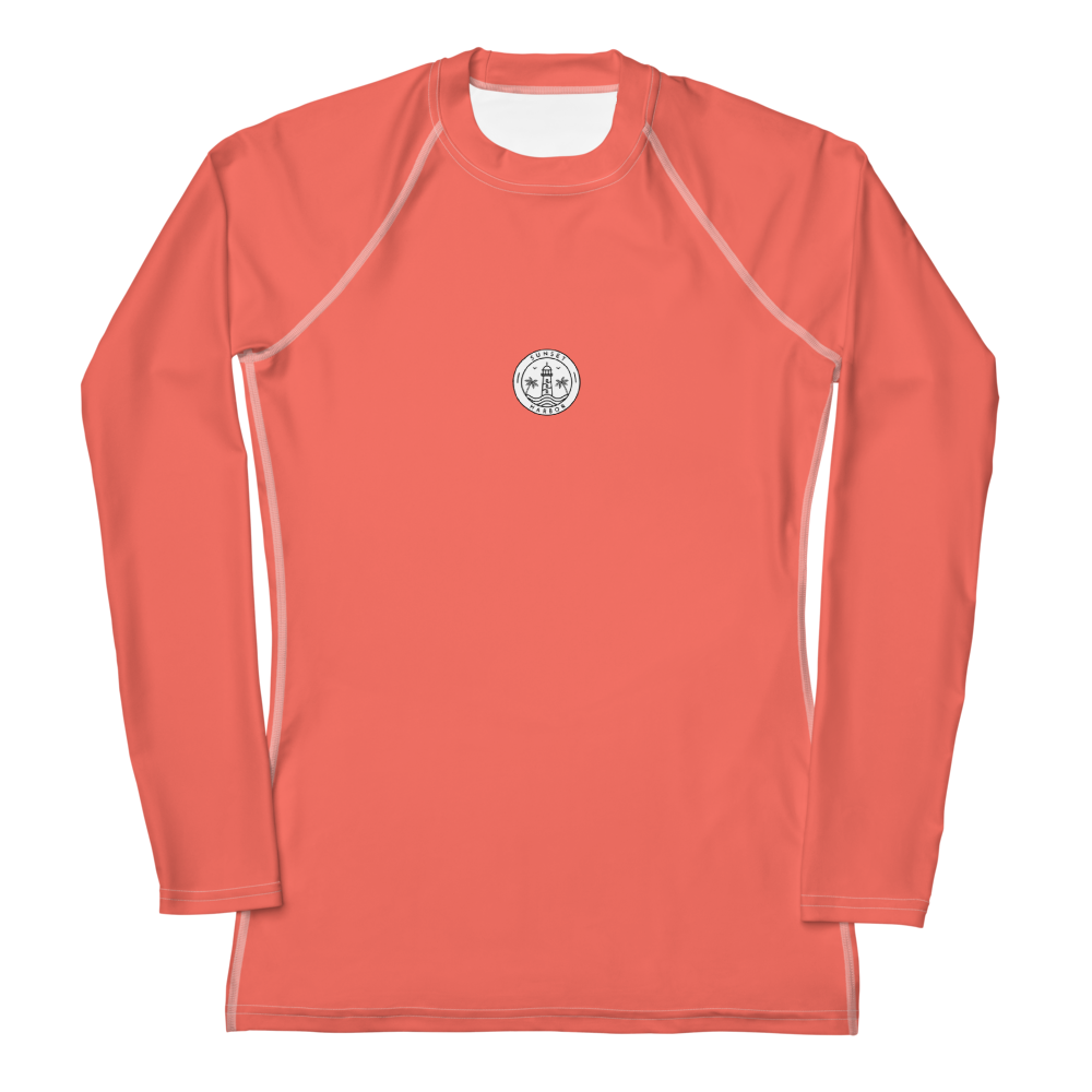 Rashguard für Damen - Sonnenuntergangskoralle