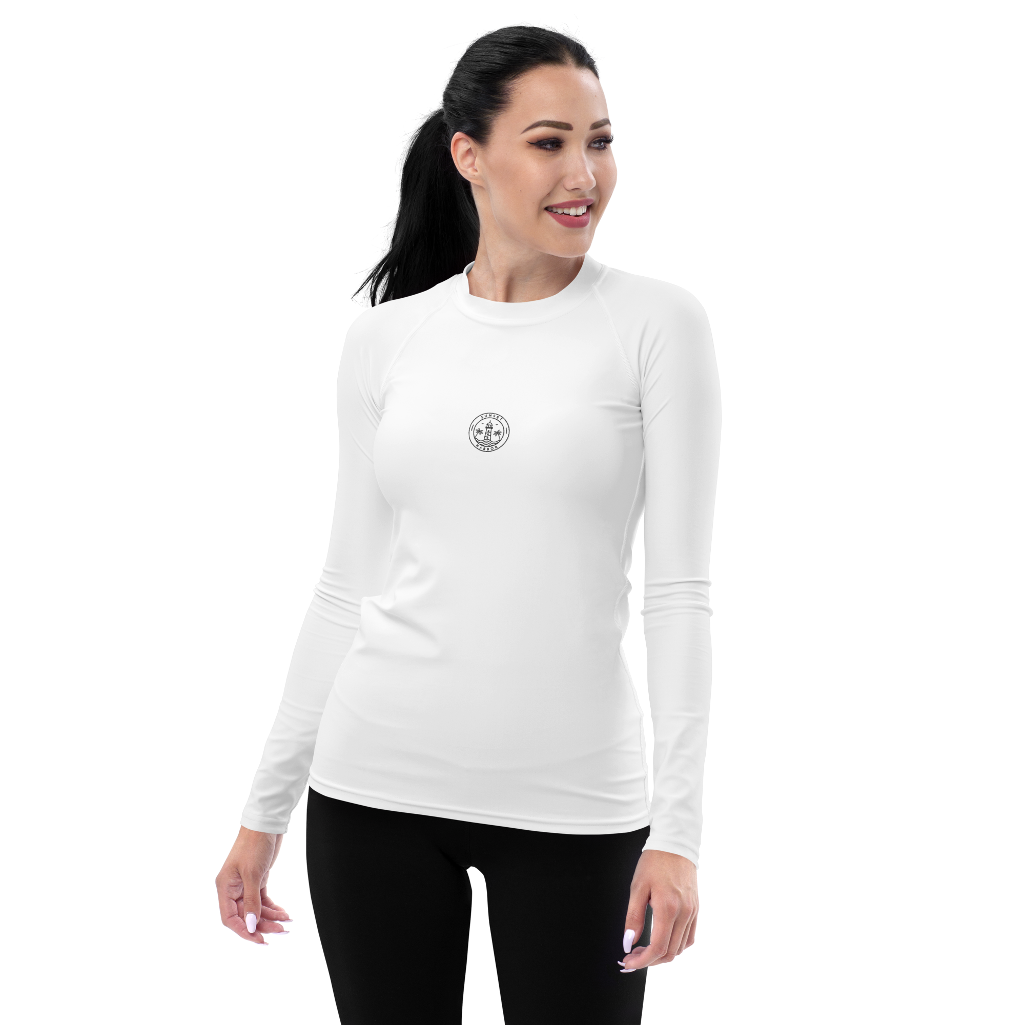 Women's Rash Guard -  Seashell White