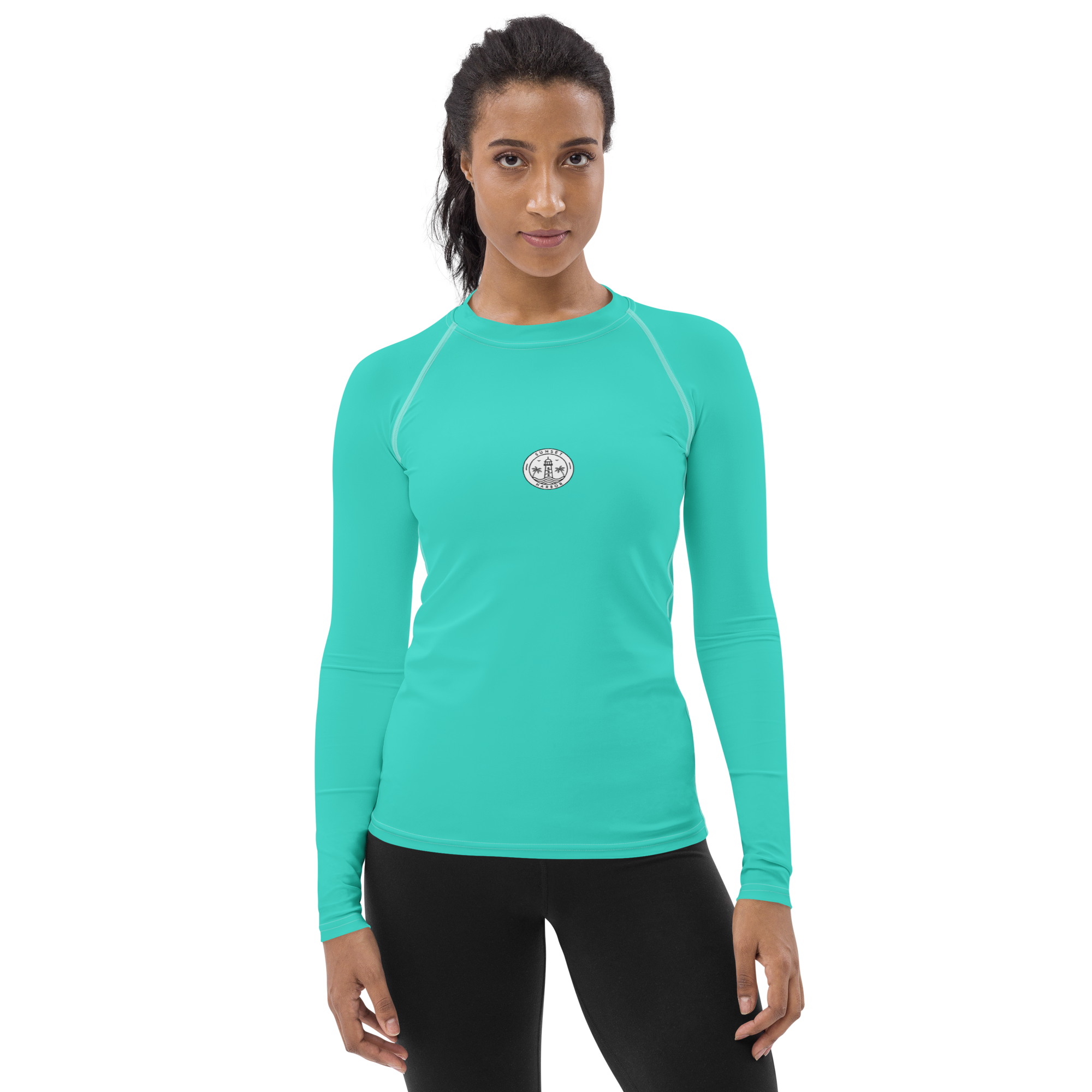 Women's Rash Guard - Lagoon Turquoise