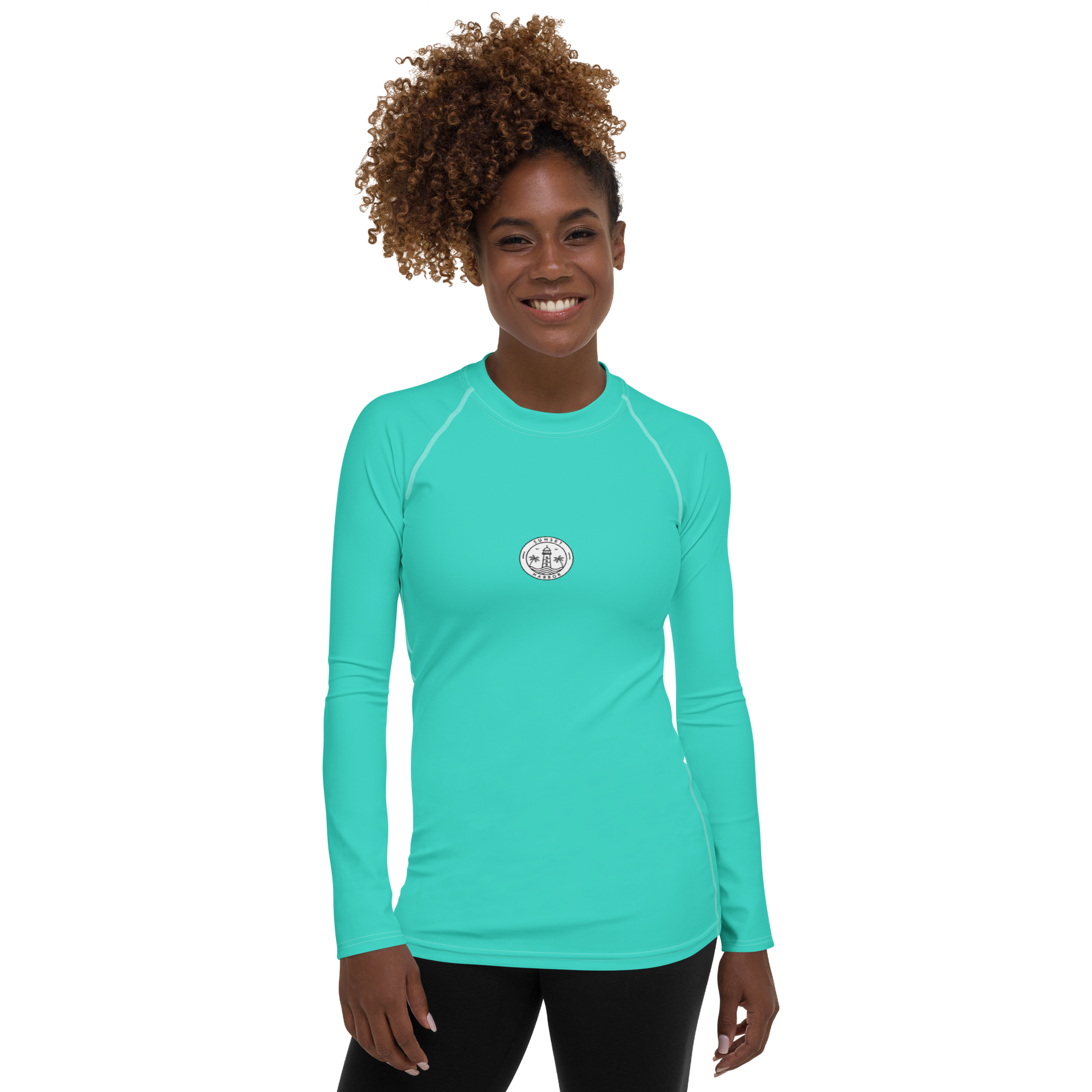 Women's Rash Guard - Lagoon Turquoise