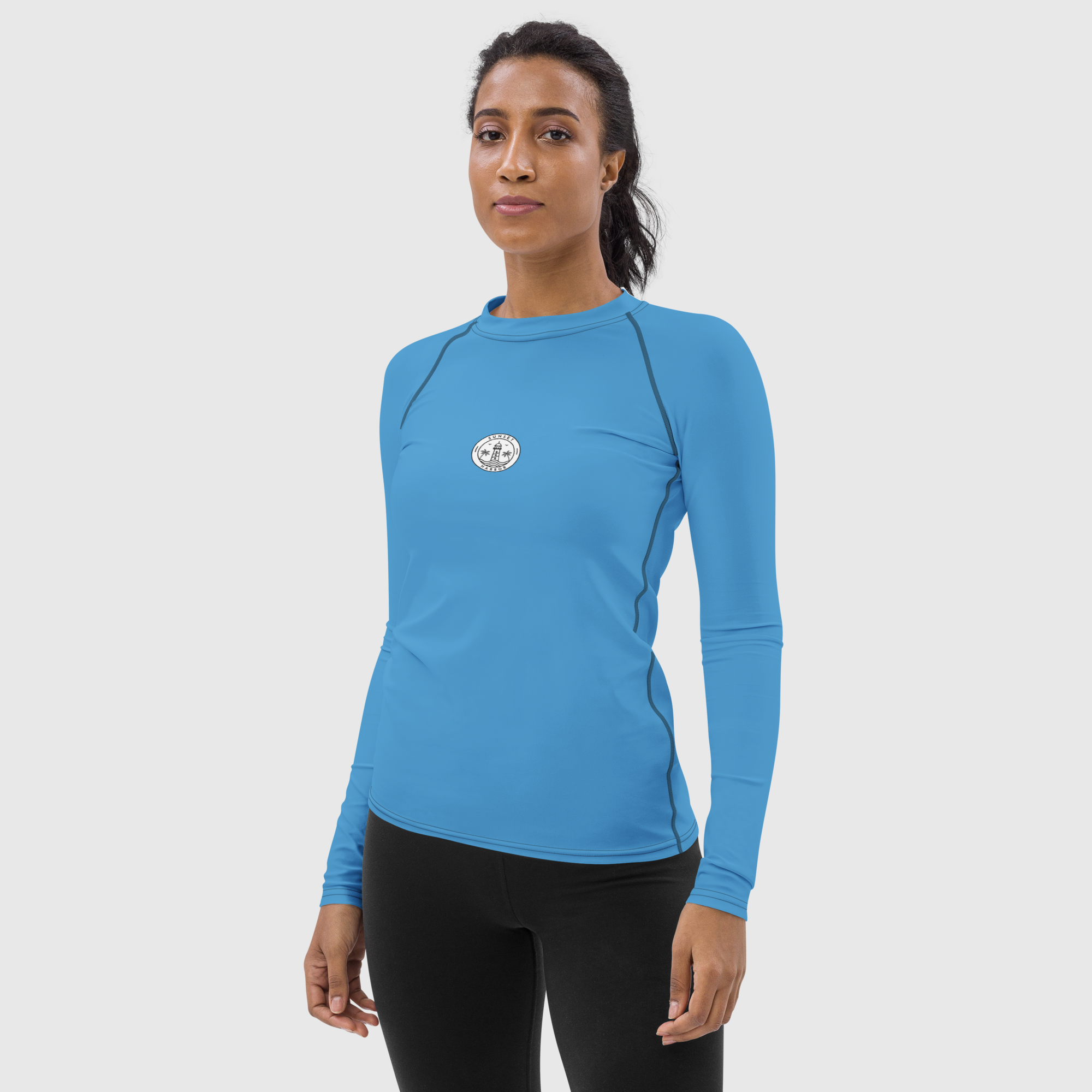 Camiseta de protección contra erupciones para mujer - Azul océano