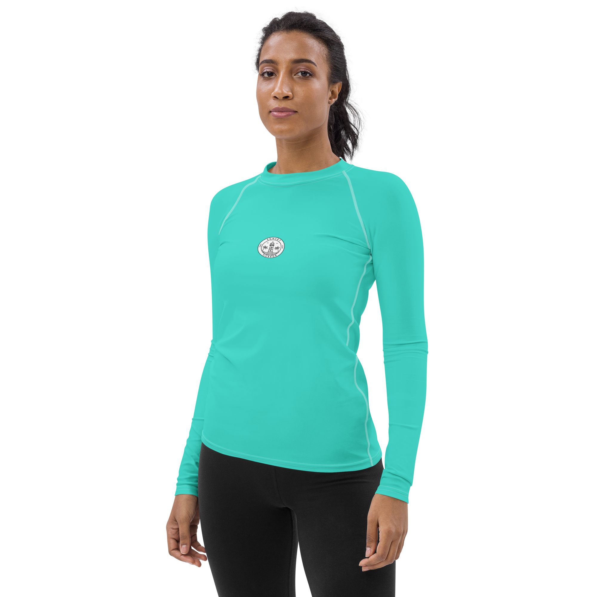 Women's Rash Guard - Lagoon Turquoise