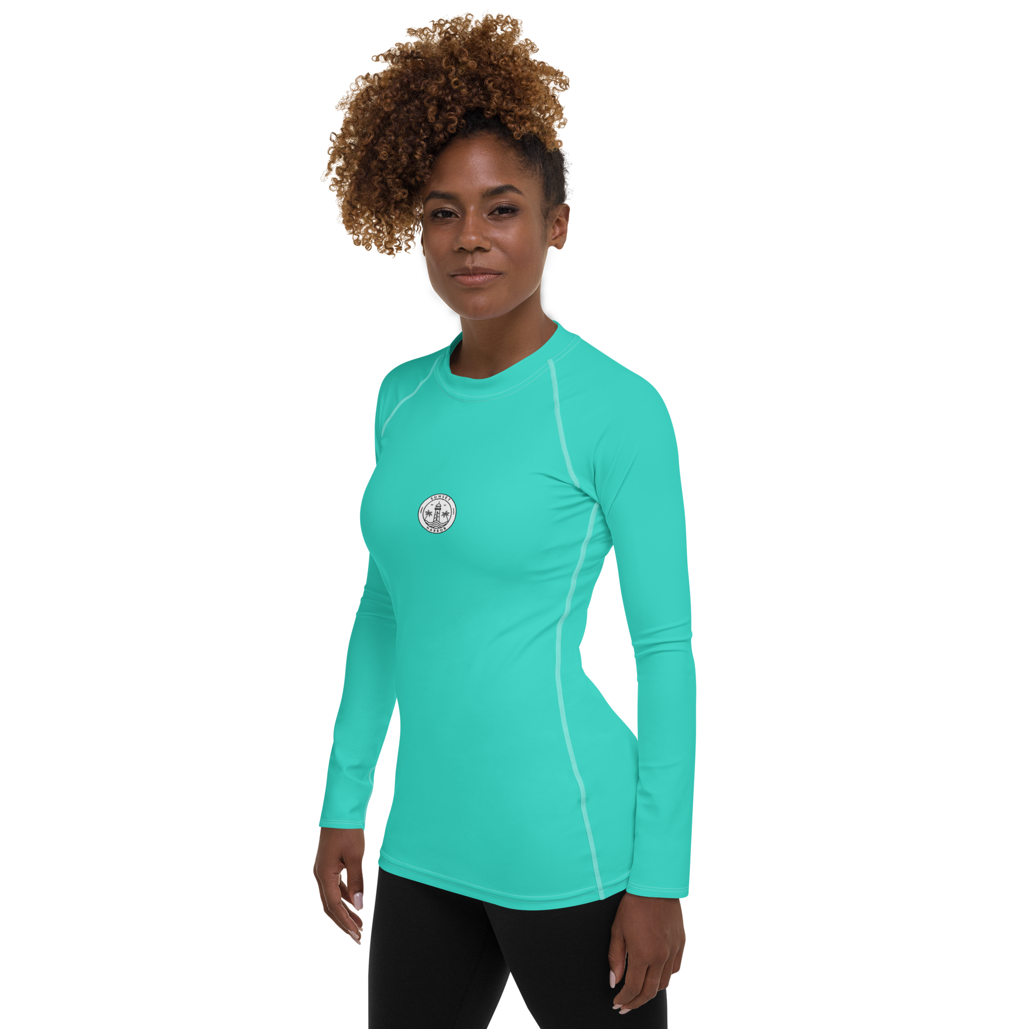 Women's Rash Guard - Lagoon Turquoise