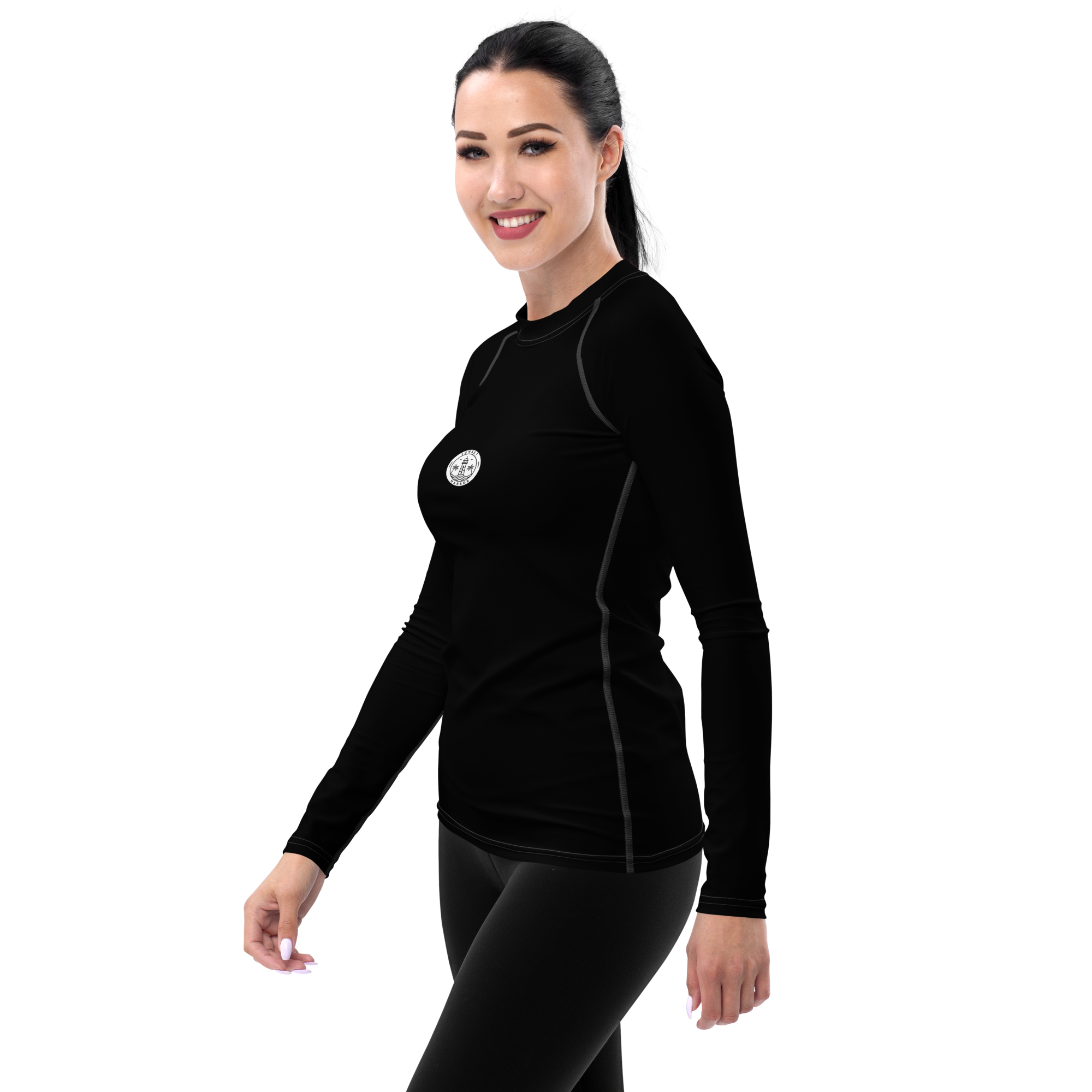 Women's Rash Guard - Harbor Black