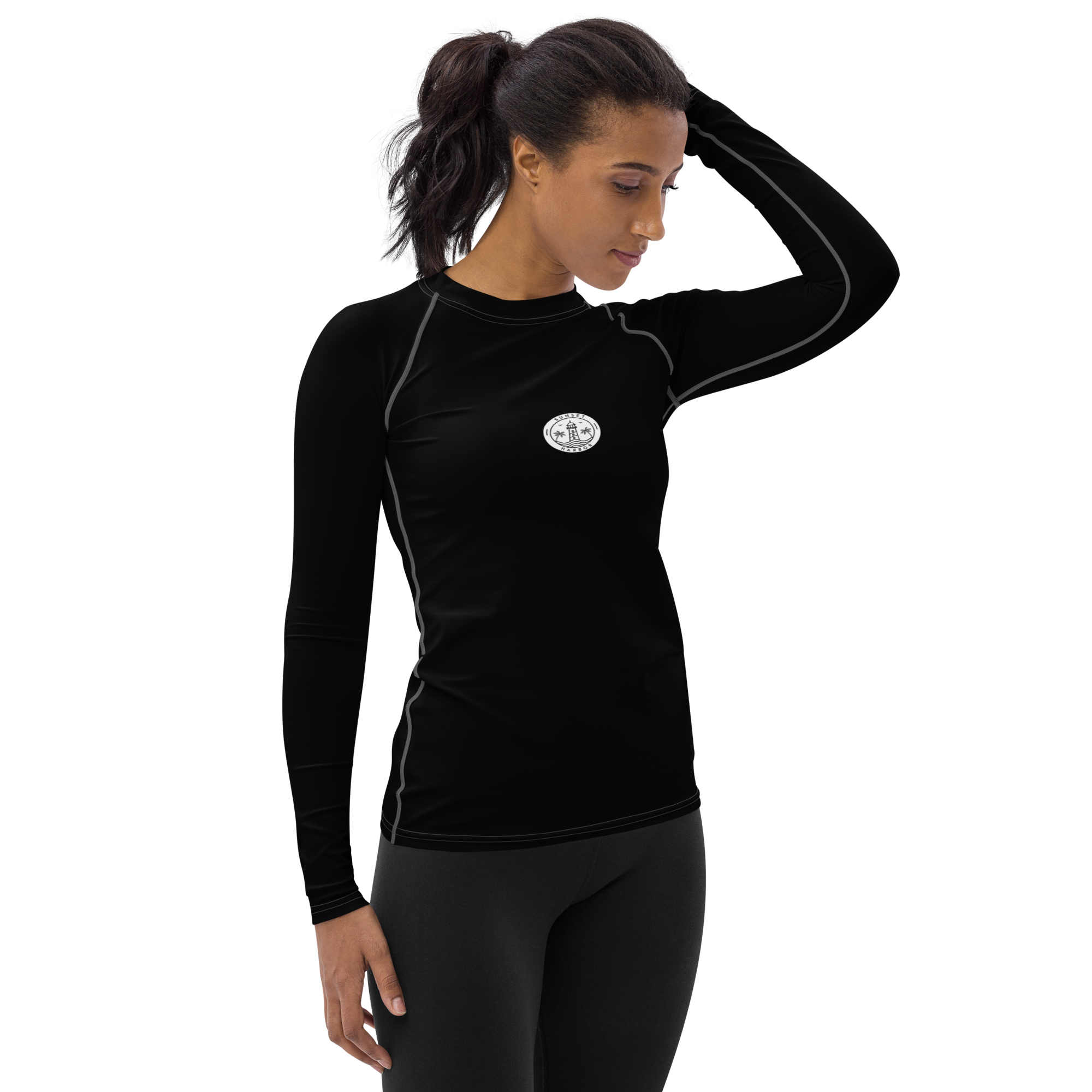 Women's Rash Guard - Harbor Black