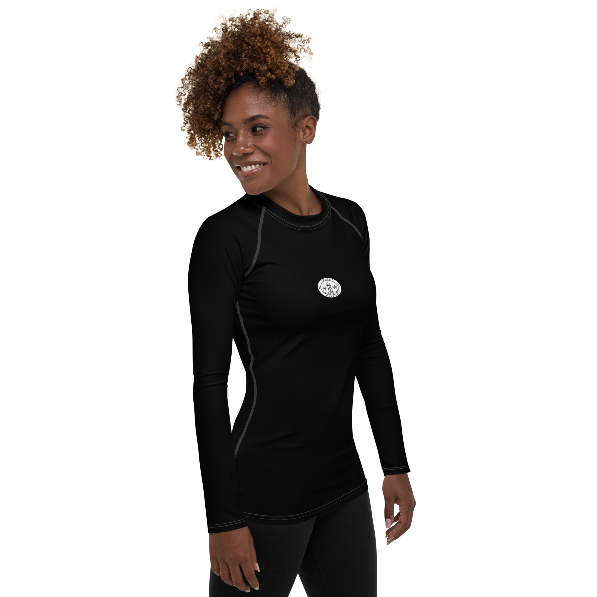 Women's Rash Guard - Harbor Black