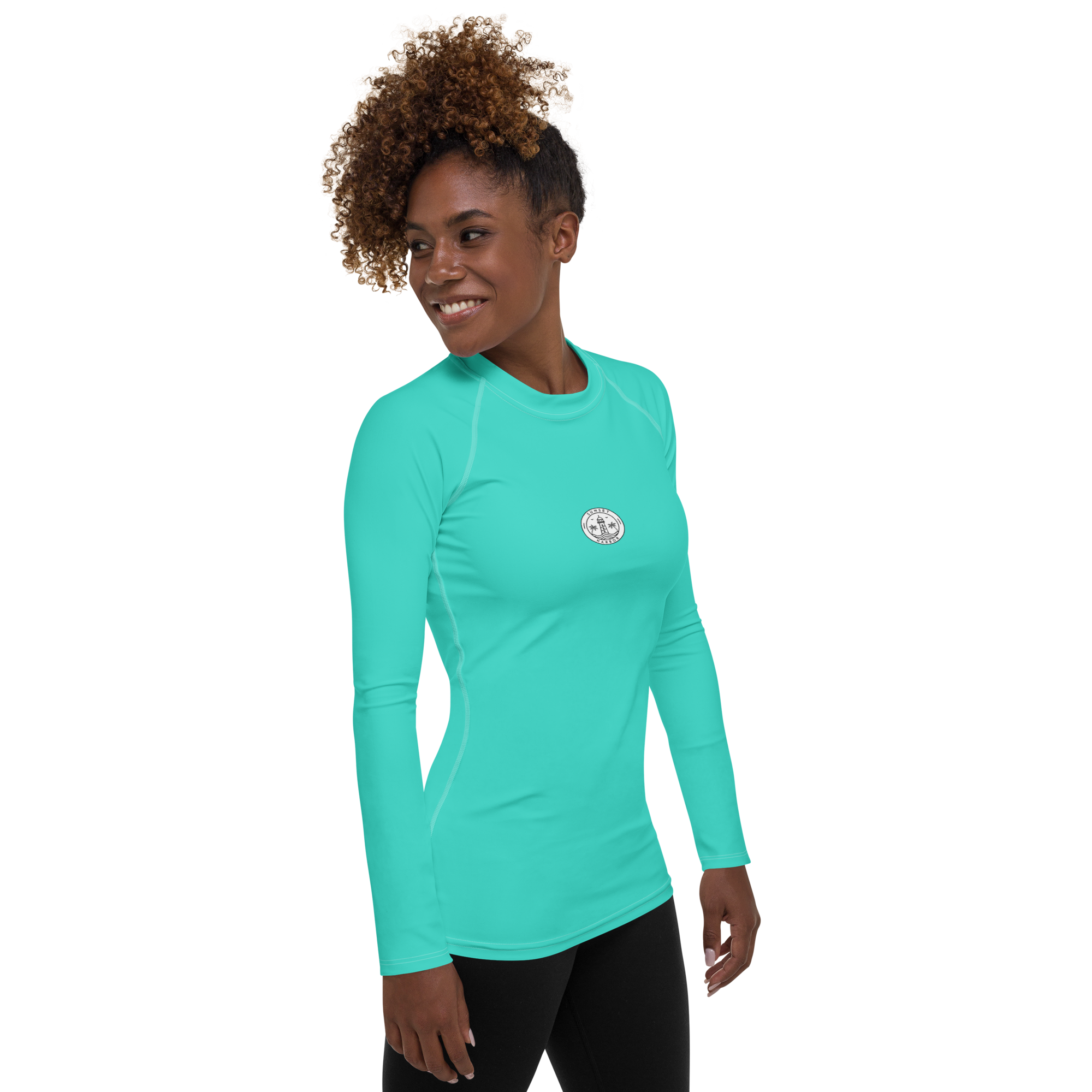 Women's Rash Guard - Lagoon Turquoise