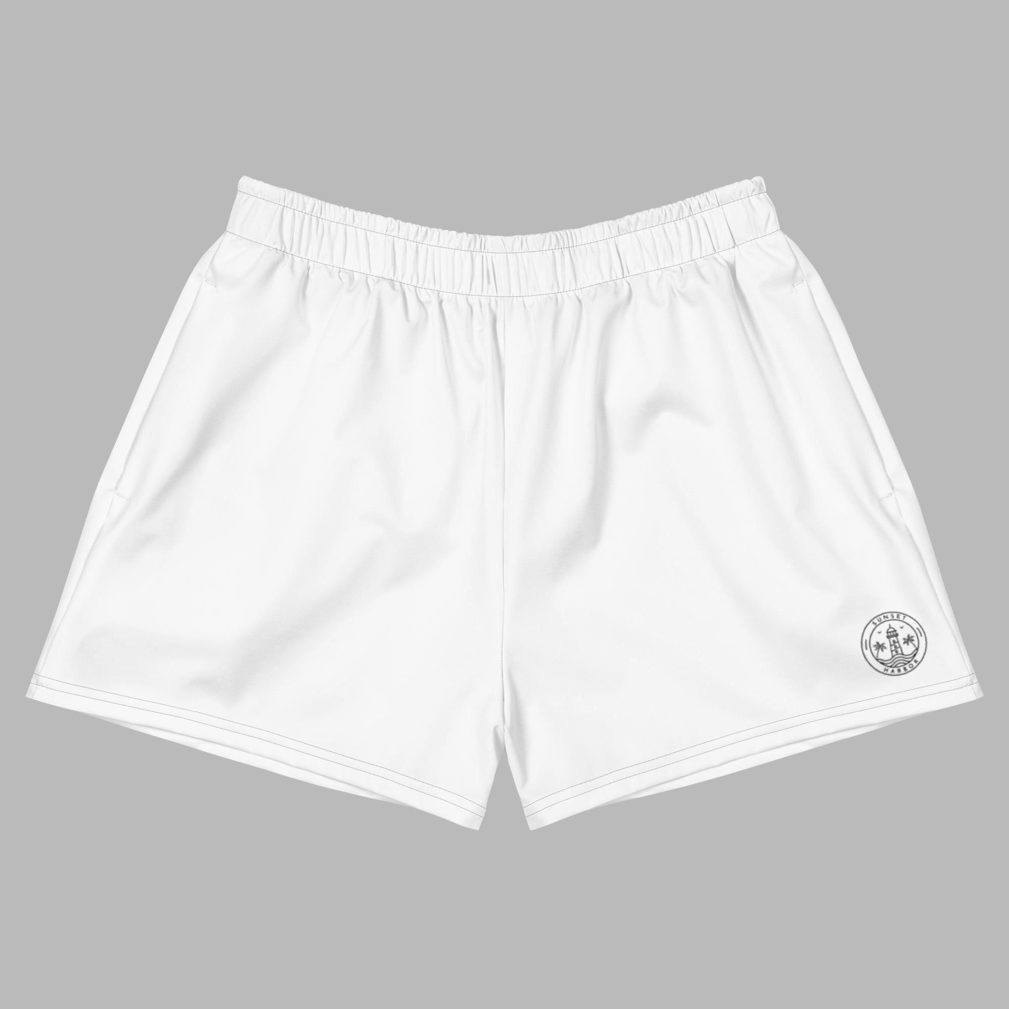 Women's Athletic Short Shorts - White