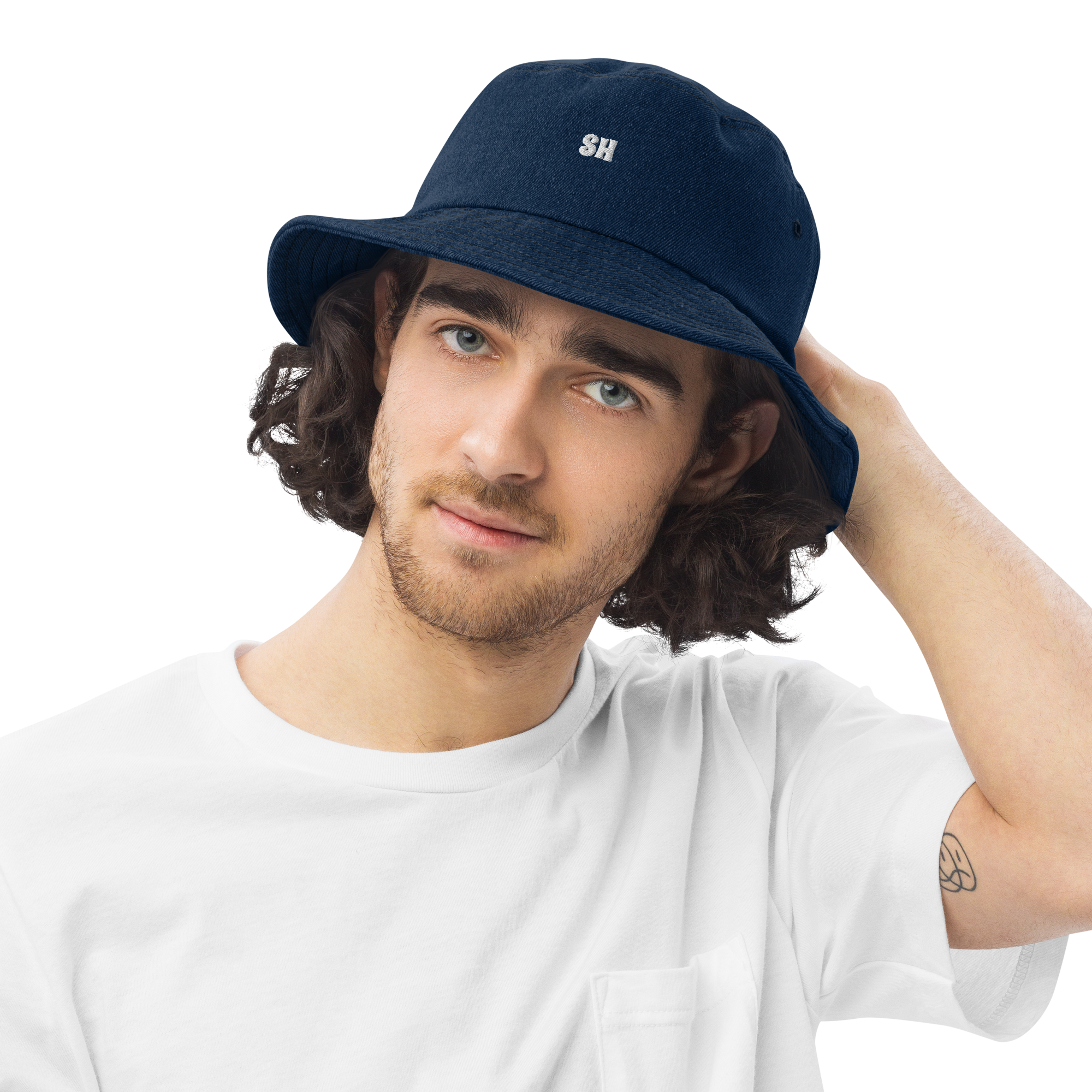 Denim bucket hat