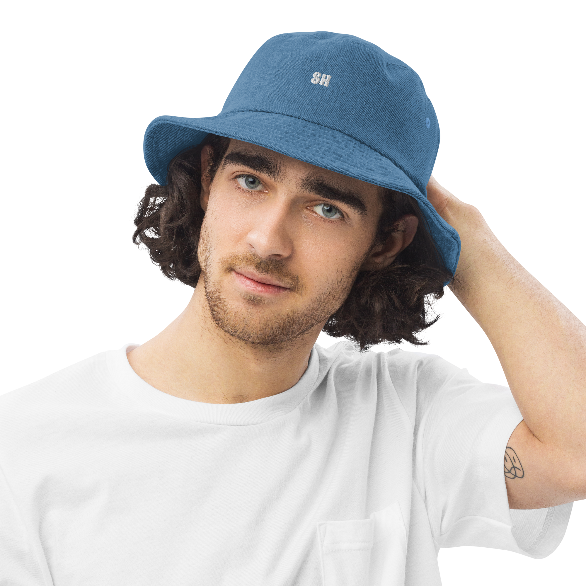 Denim bucket hat