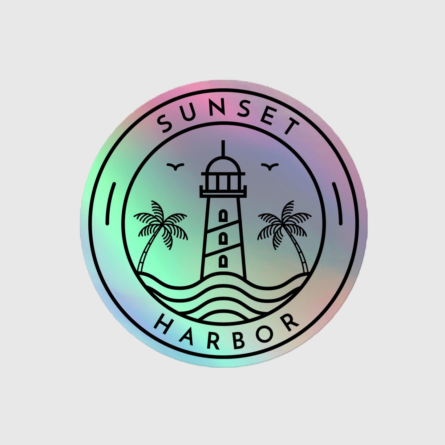 Holographic stickers - Sunset Harbor