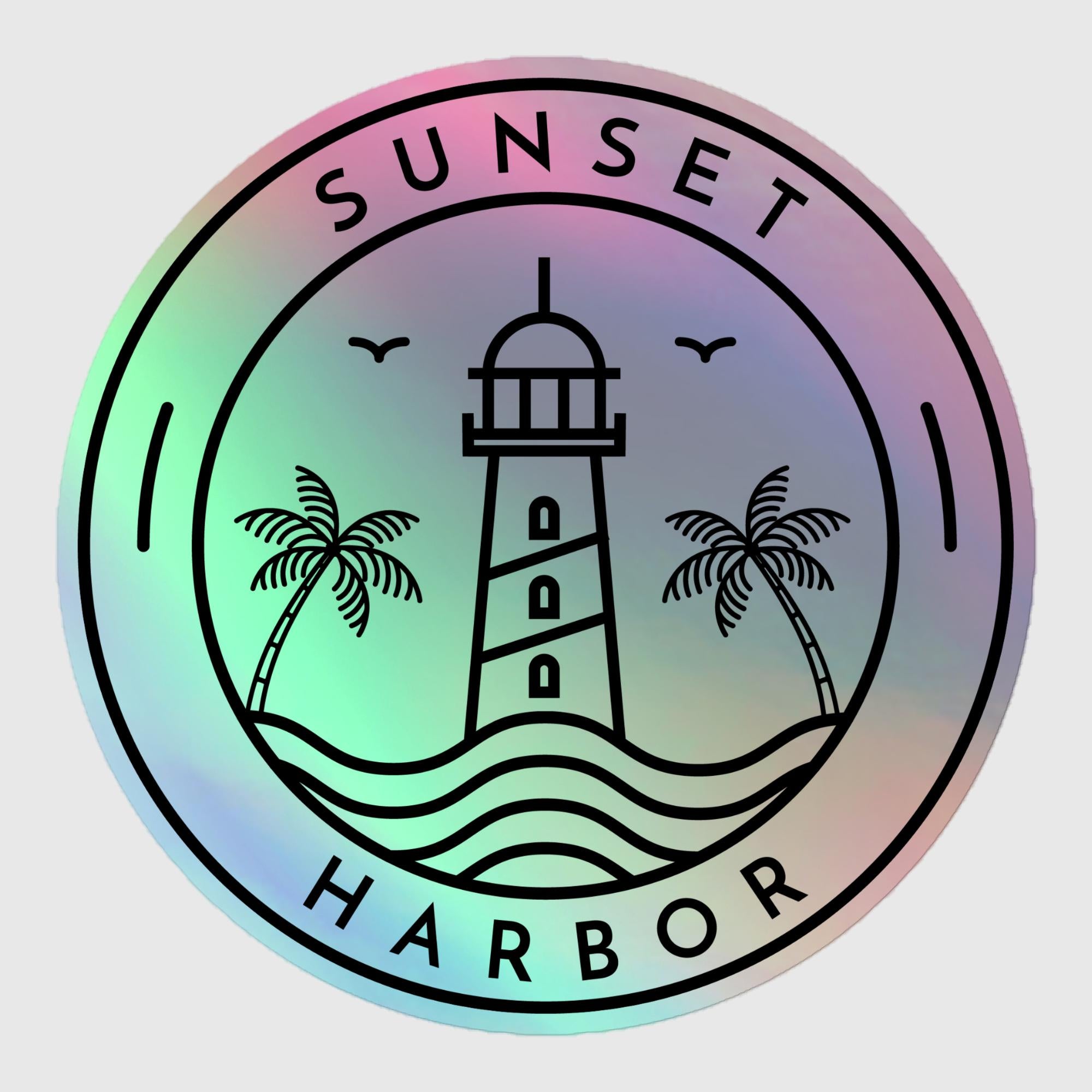 Holografische Aufkleber – Sunset Harbor