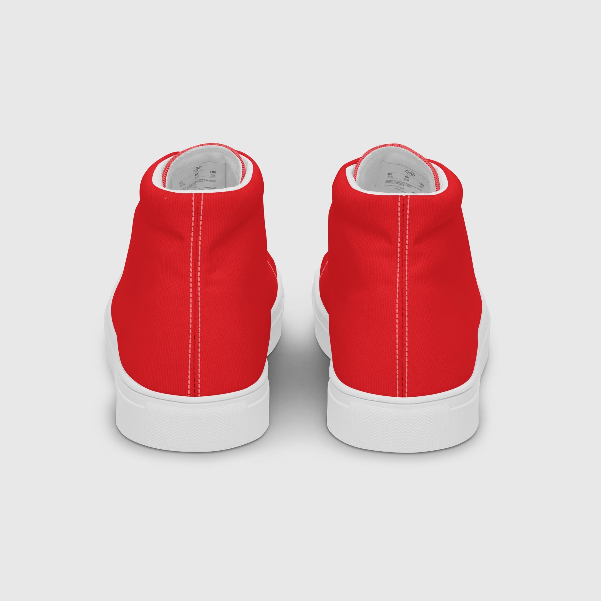 Men’s high top canvas shoes - Red