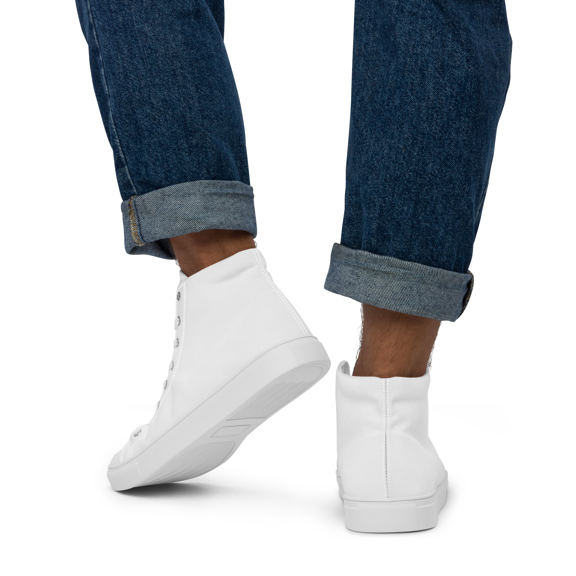 Men’s high top canvas shoes - Seashell White