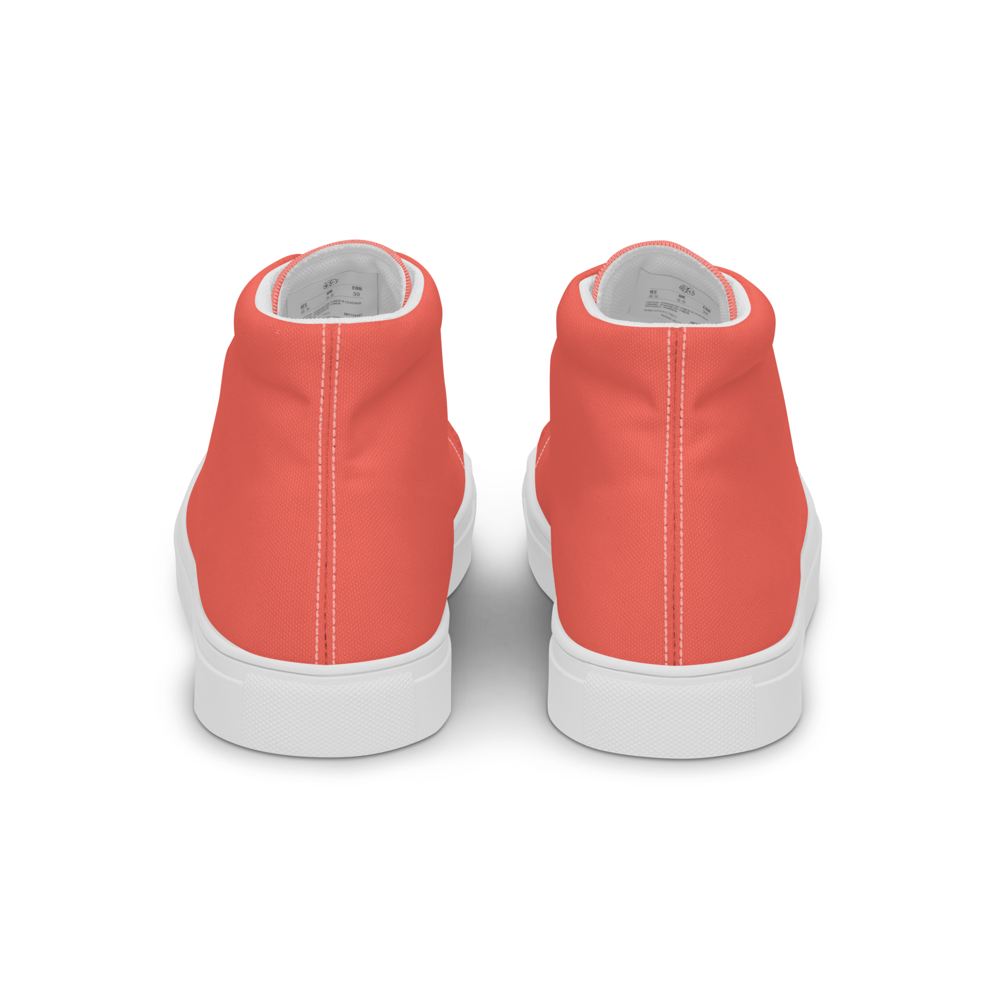 Men’s high top canvas shoes - Coral Red