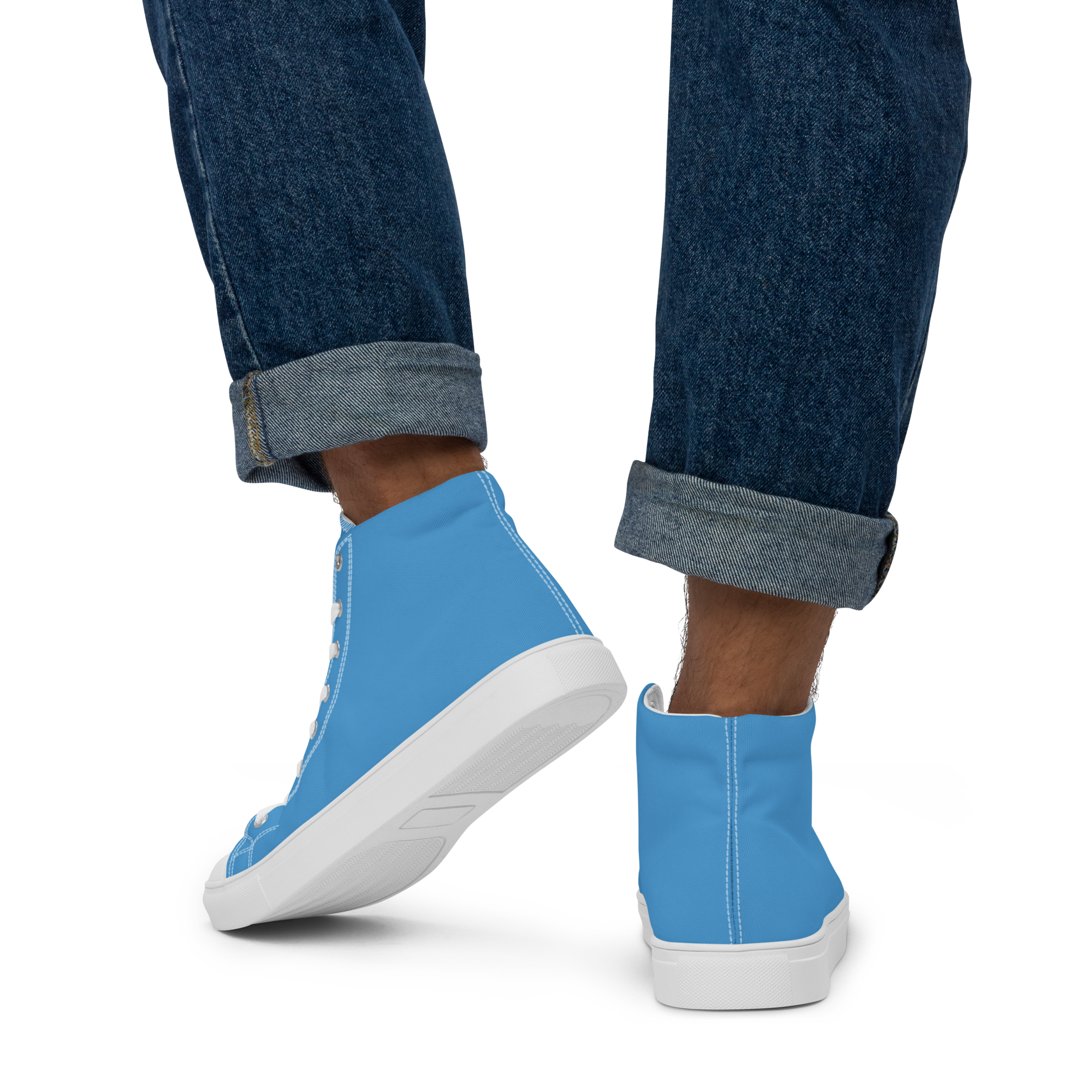 Men’s high top canvas shoes - Ocean Blue