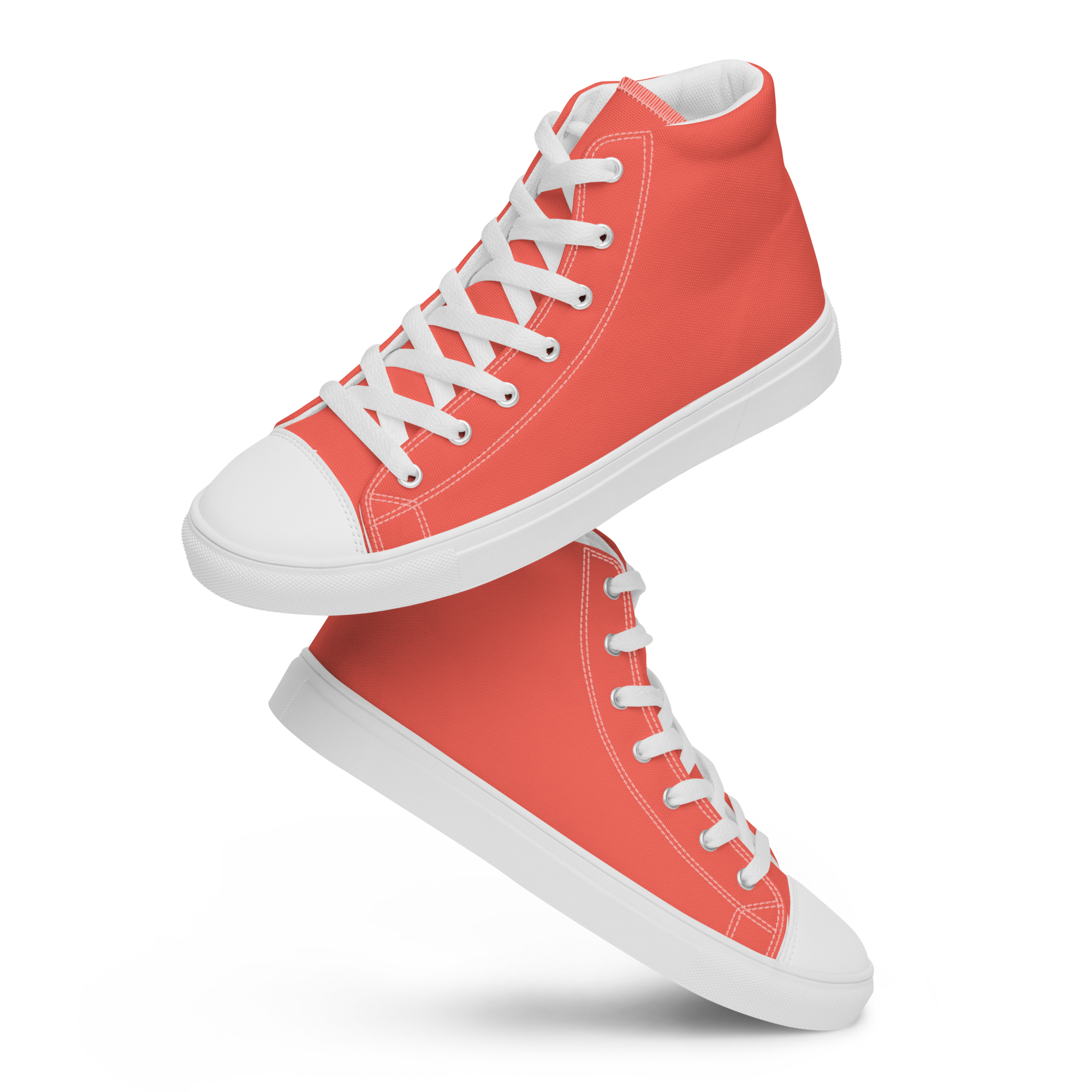 Men’s high top canvas shoes - Coral Red