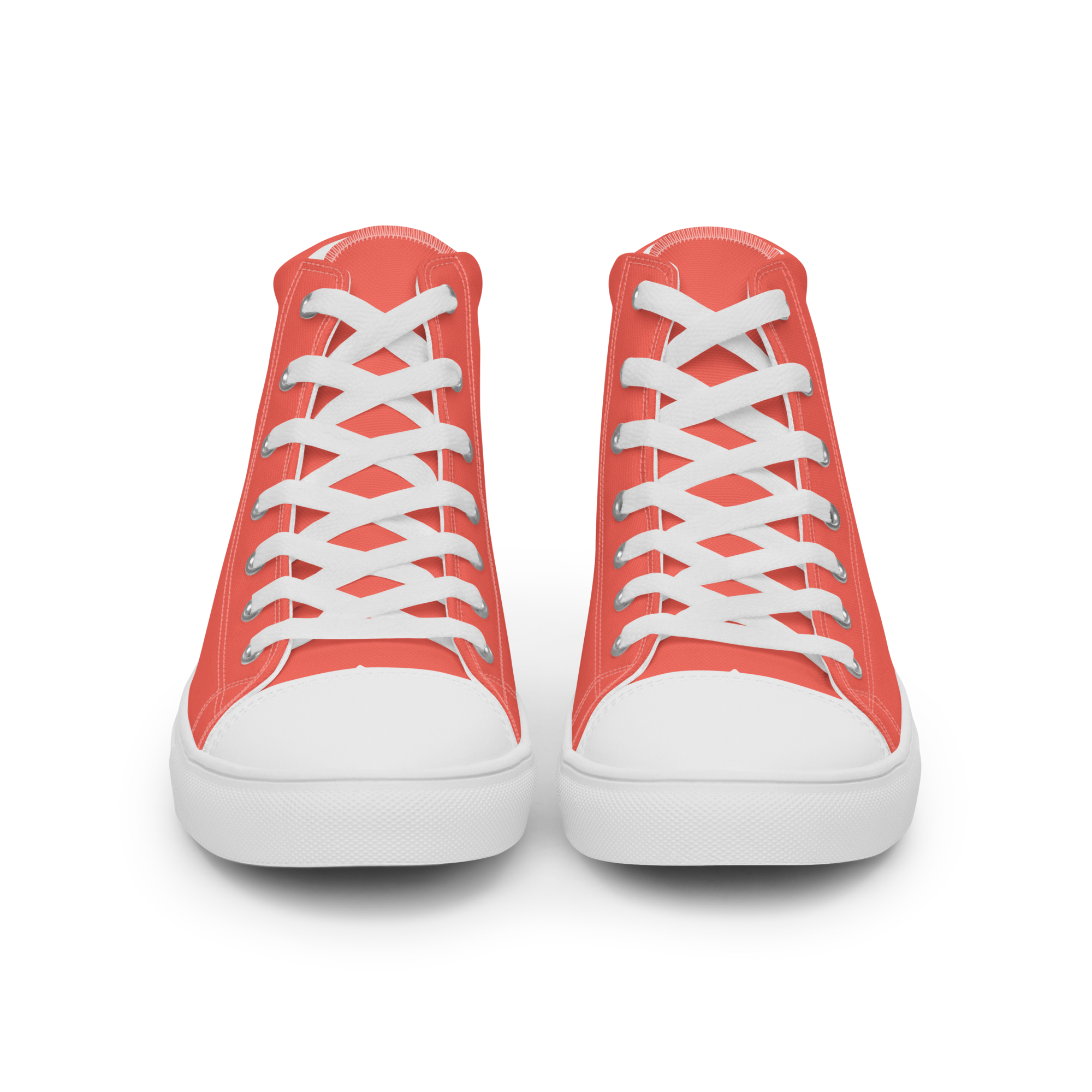 Men’s high top canvas shoes - Coral Red