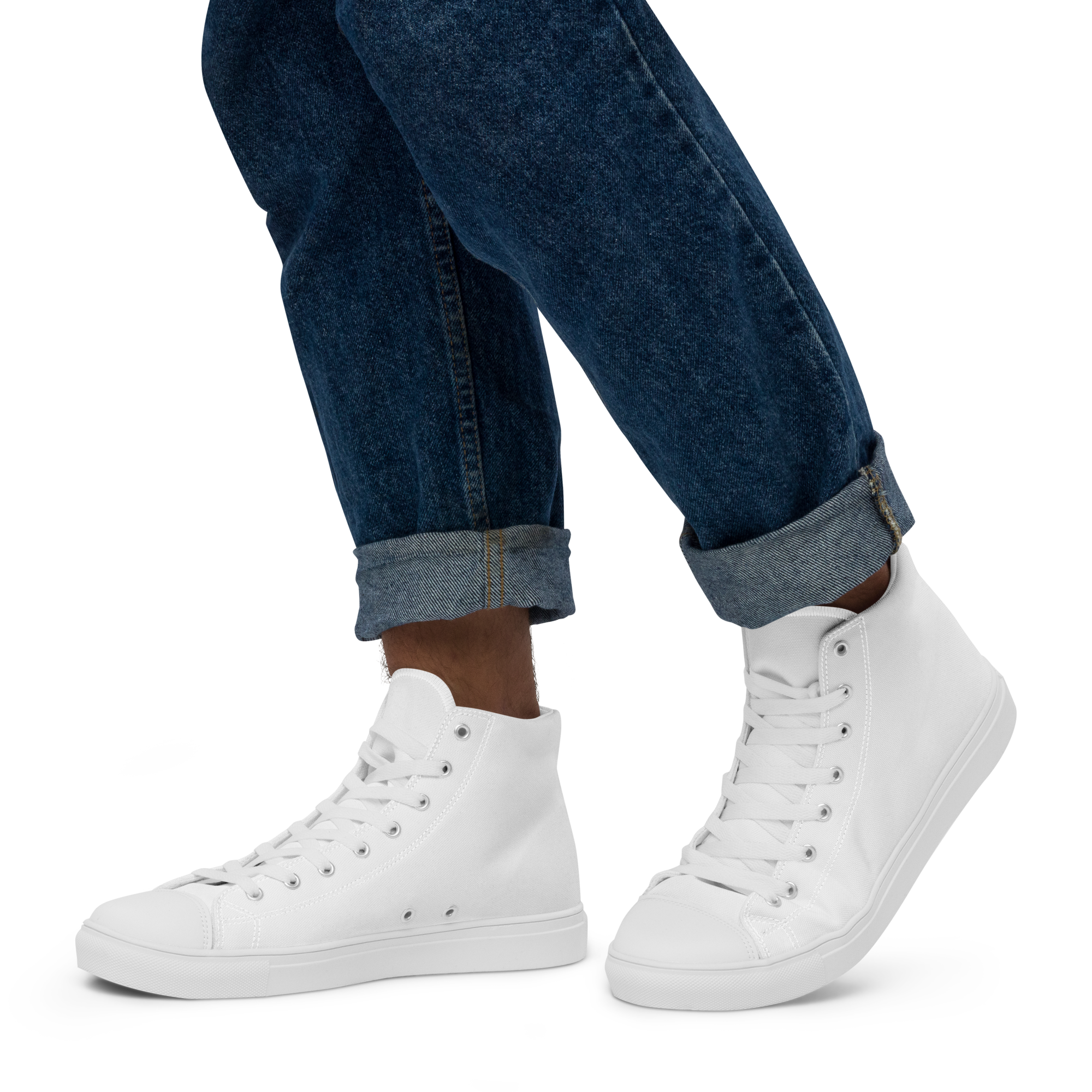 Men’s high top canvas shoes - Seashell White