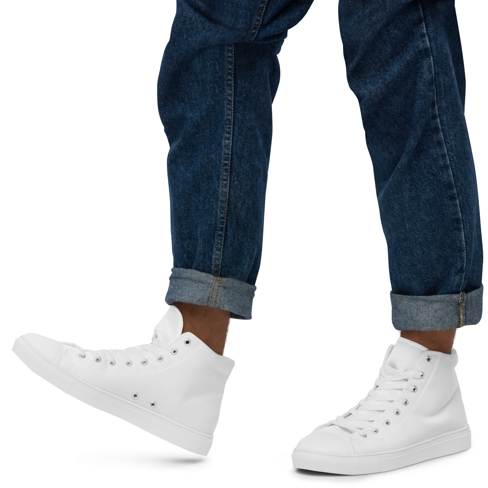 Men’s high top canvas shoes - Seashell White