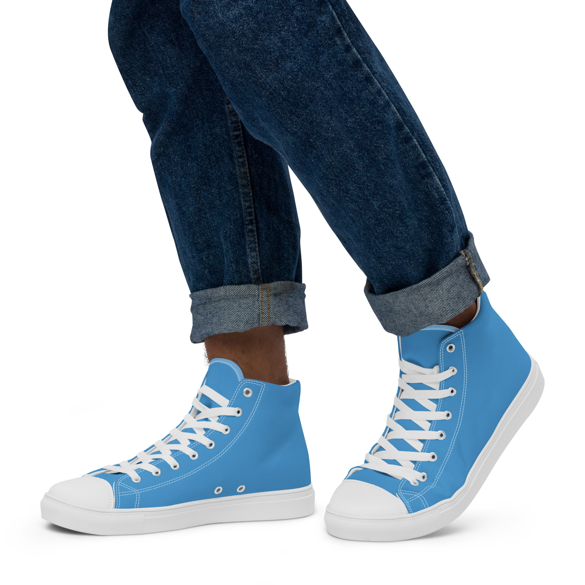 Men’s high top canvas shoes - Ocean Blue