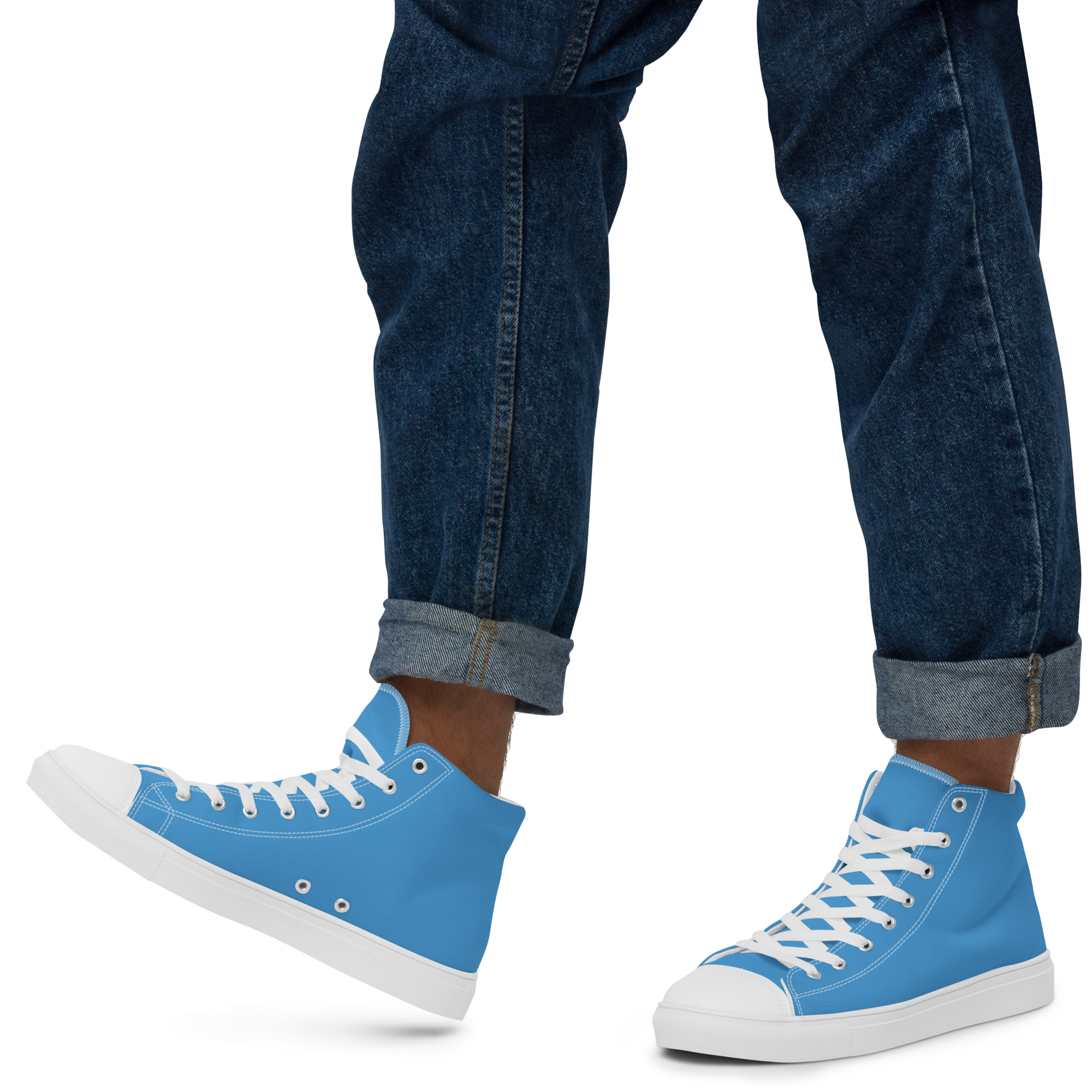 Men’s high top canvas shoes - Ocean Blue