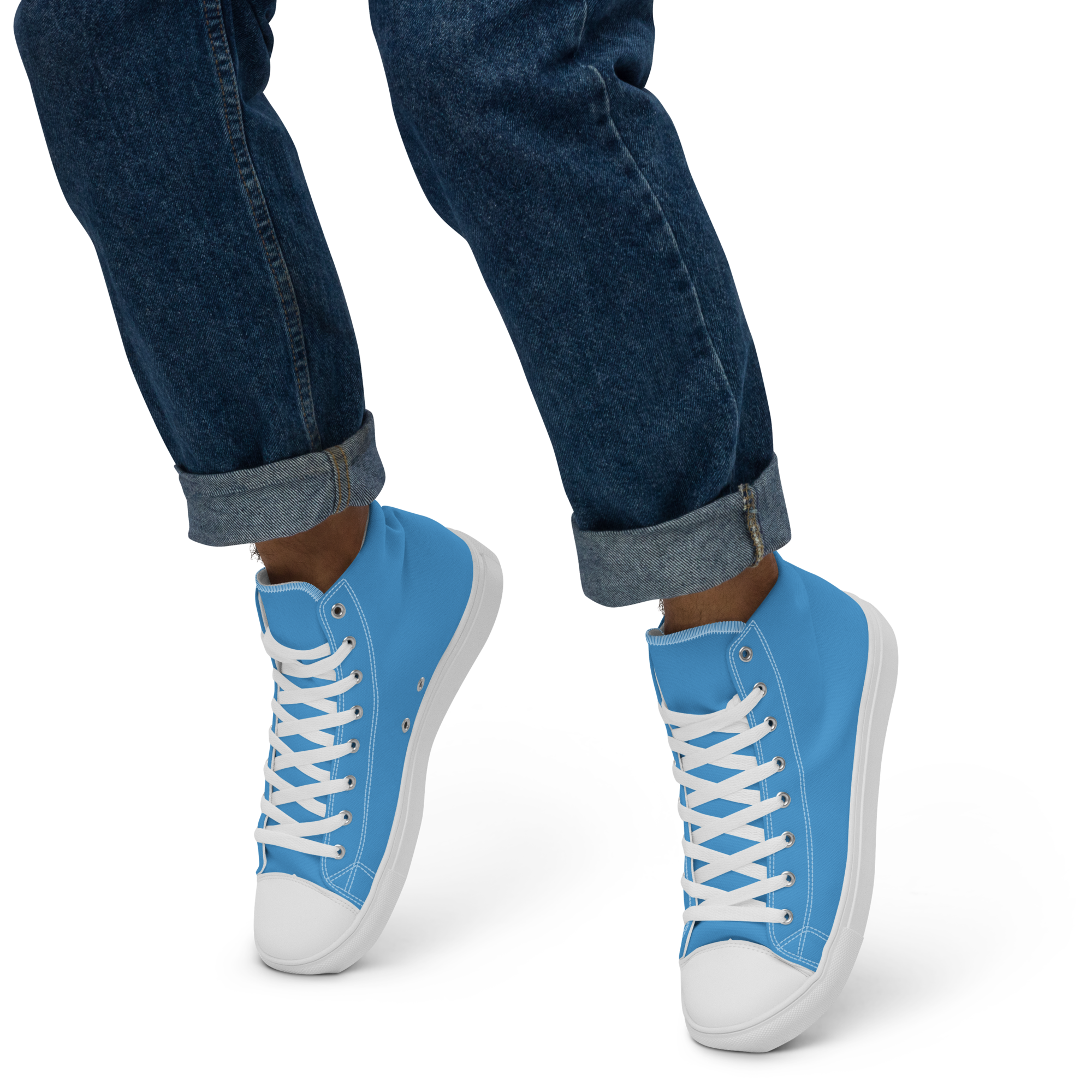 Men’s high top canvas shoes - Ocean Blue