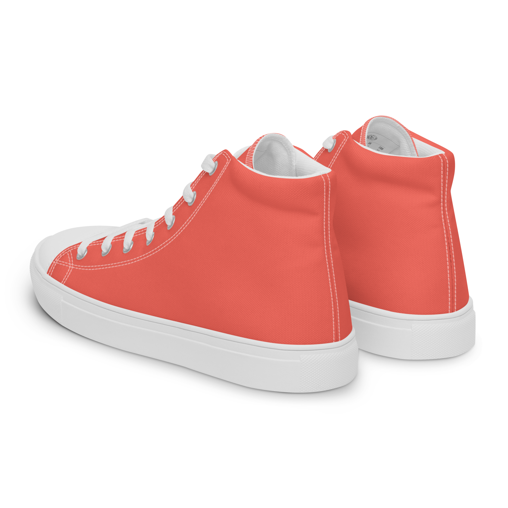 Men’s high top canvas shoes - Coral Red