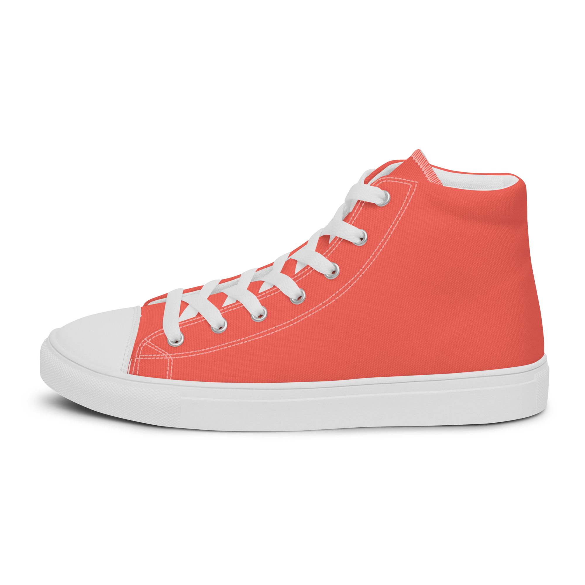 Men’s high top canvas shoes - Coral Red