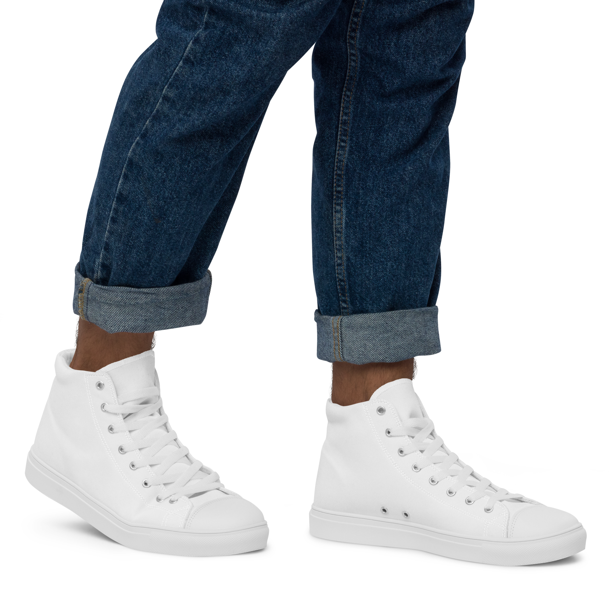 Men’s high top canvas shoes - Seashell White