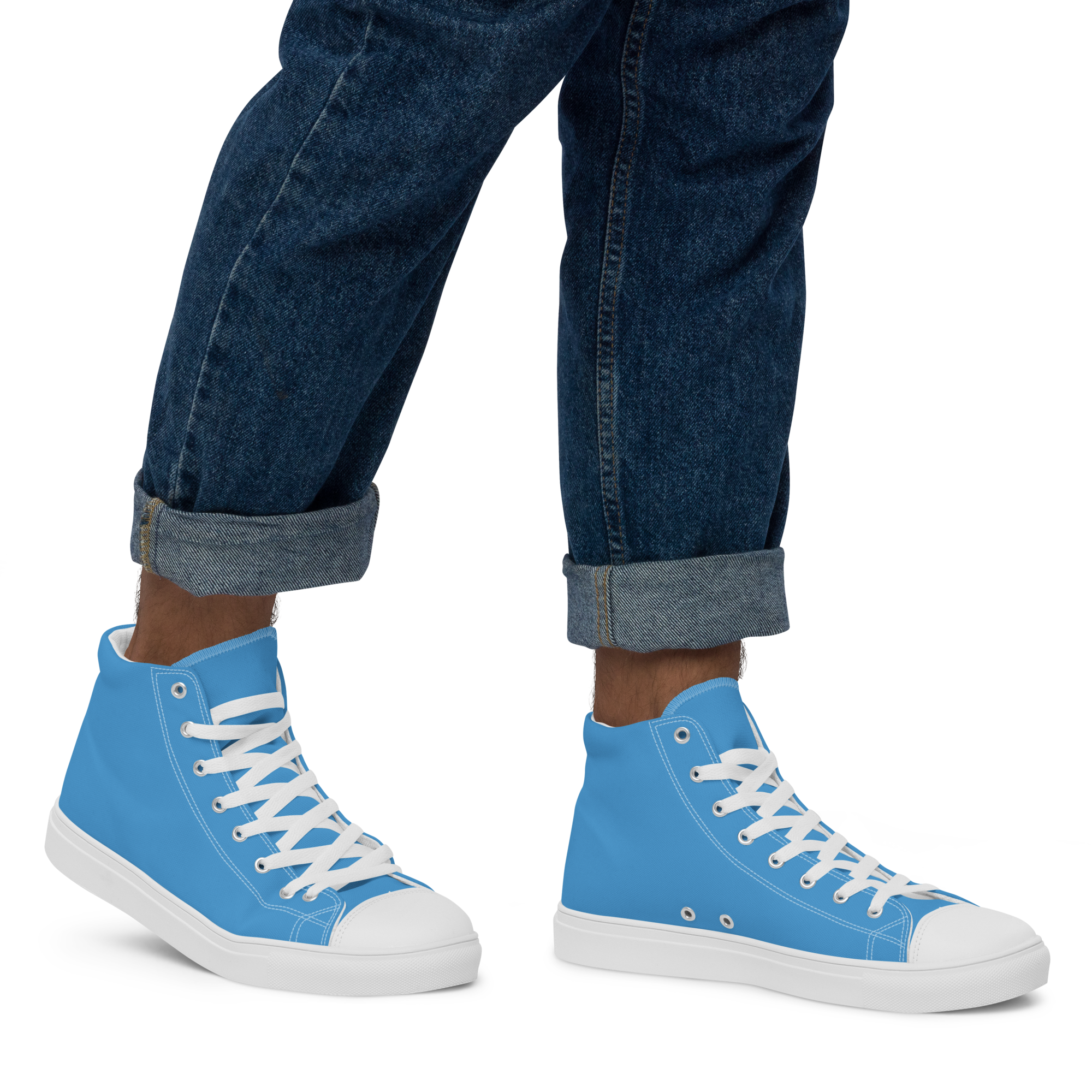 Men’s high top canvas shoes - Ocean Blue