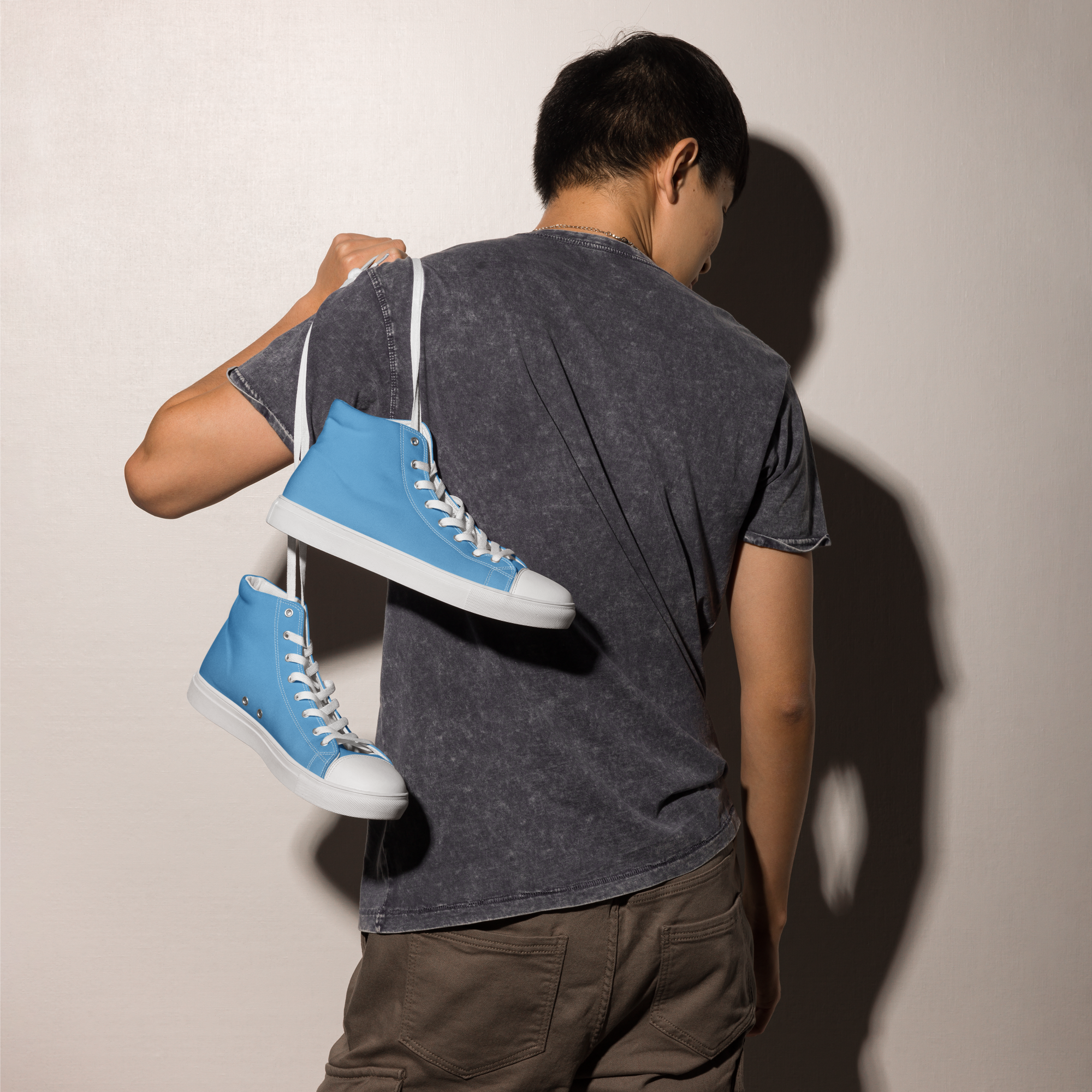 Men’s high top canvas shoes - Ocean Blue