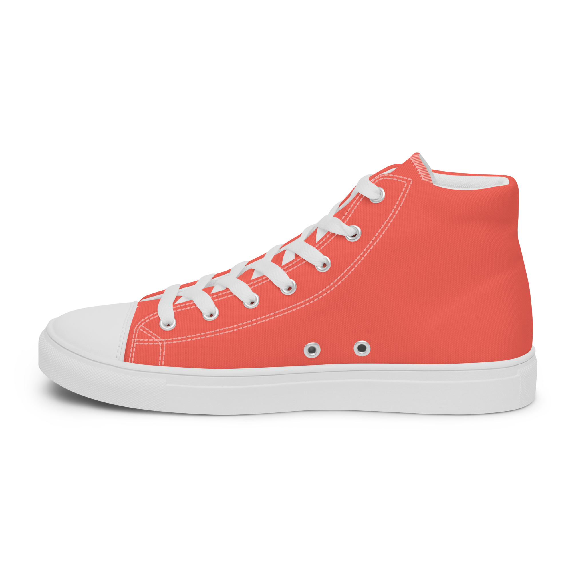 Men’s high top canvas shoes - Coral Red